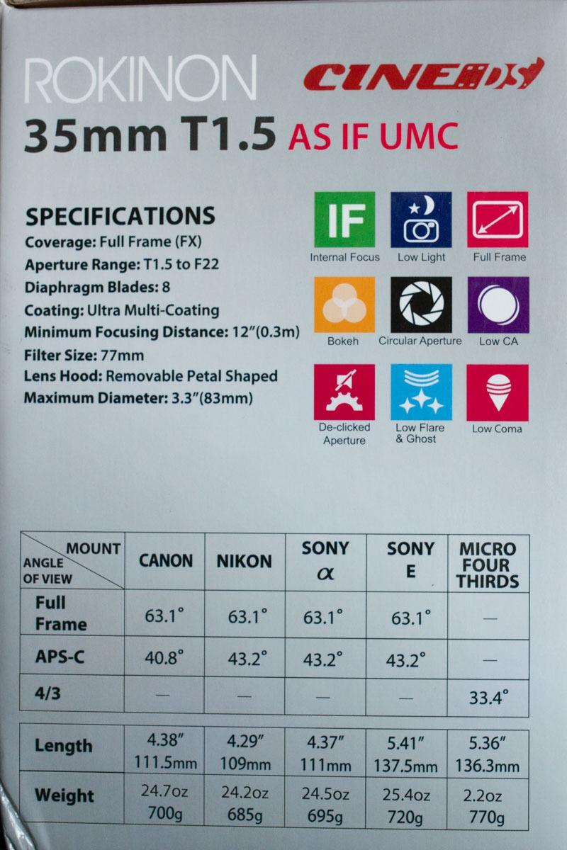 Rokinon Cine DS DS35M-C 35mm T1.5 AS IF UMC Full Frame Cine Wide Angle Lens for Canon EF customer photo 2