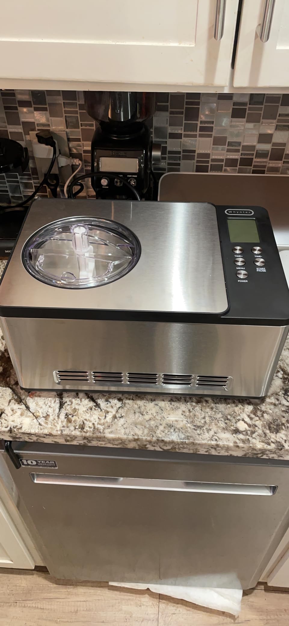 Whynter Ice Cream Maker 2.1 Qt Automatic, Built-In Compressor, ICM-200LS | Built In Compressor, No Pre Freezing Needed, LCD Display and Timer, Fresh Homemade Frozen Treats, Trusted Whynter Quality customer photo 1