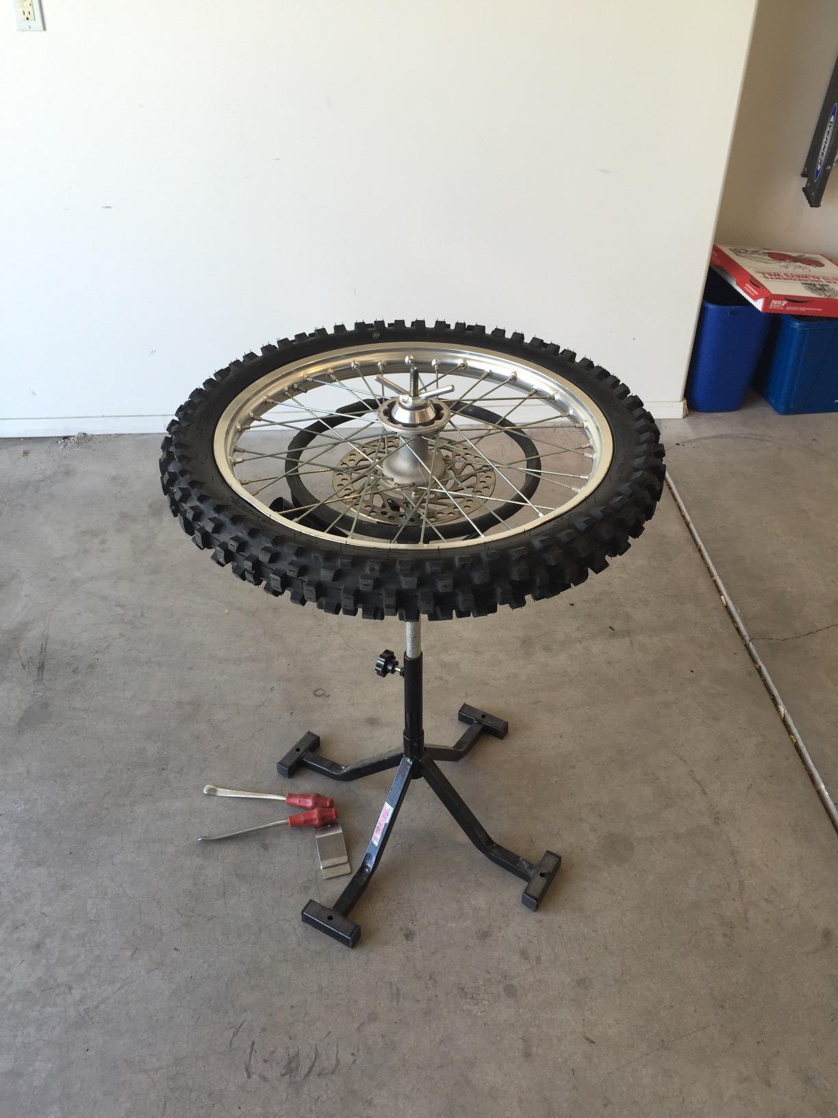 TUSK Adjustable Height Motorcycle Tire Changing Stand customer photo 2