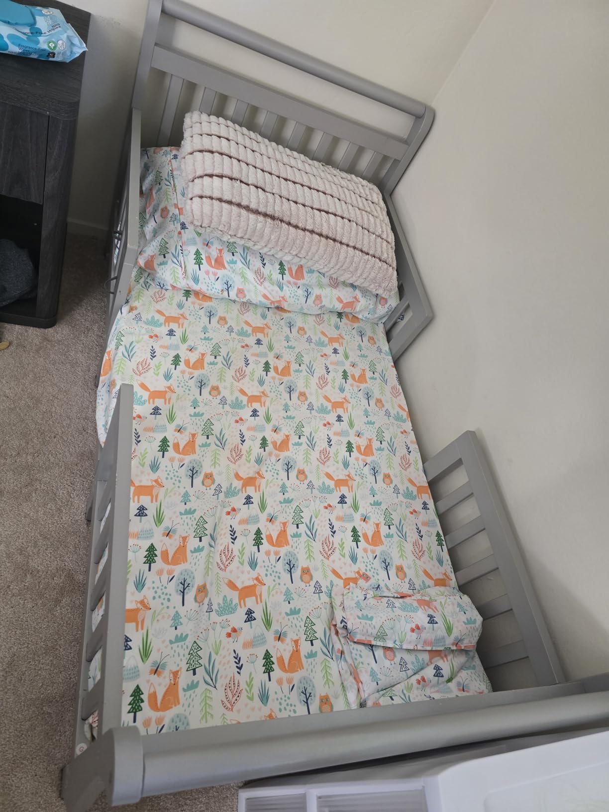 Dream On Me Emma 3-in-1 Convertible Wooden Toddler Bed, GREENGUARD Gold, White customer photo 2