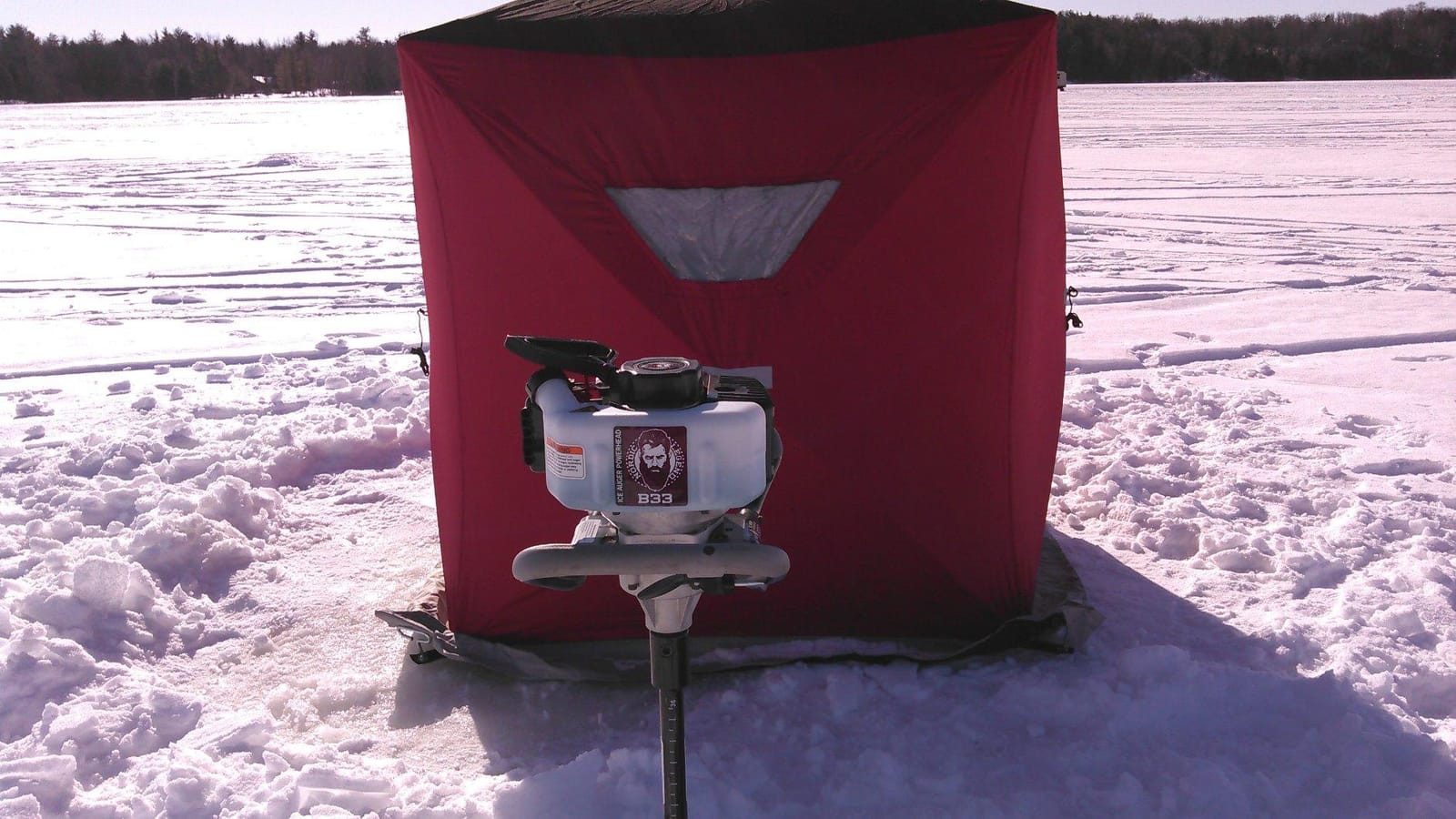 Nordic Legend 33cc Power Ice Auger and Portable Two Man Shelter Combo customer photo 2