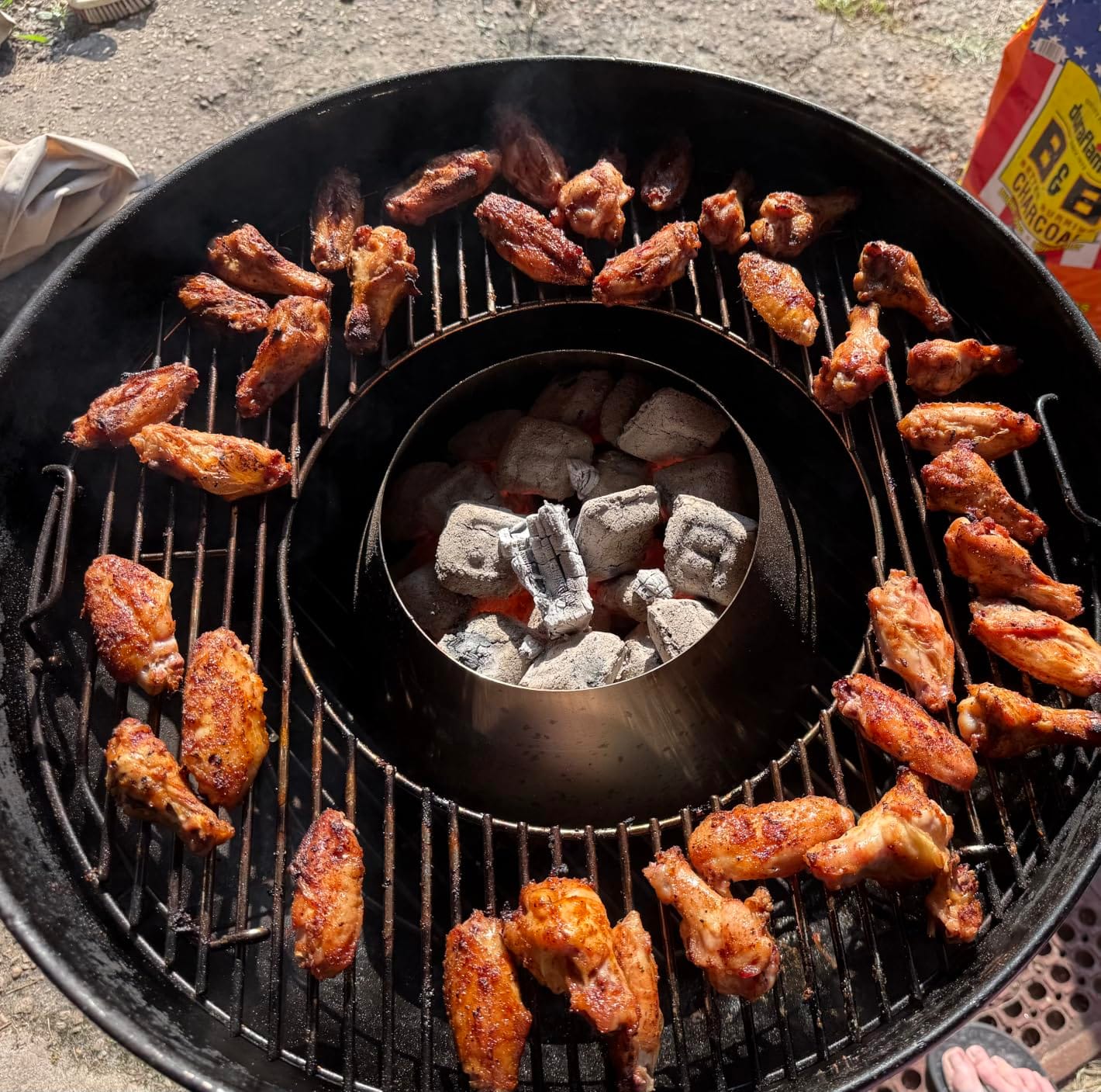 VORTEX (IN) DIRECT HEAT for Charcoal Grills, Medium Size - For Weber Kettle 22 26.75 WSM Smokey Mountain XL Kamado XL Big Green Egg customer photo 1