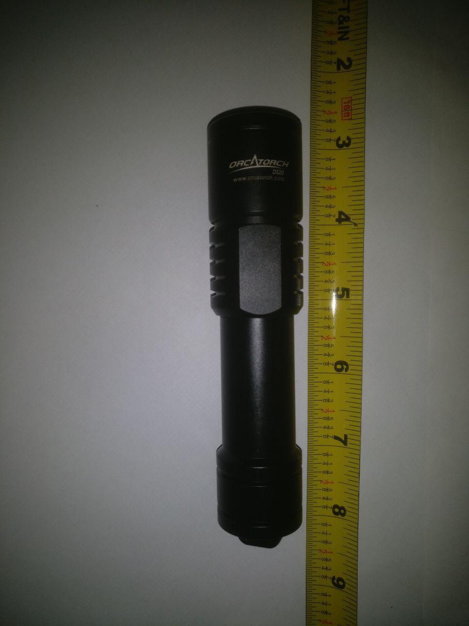 ORCATORCH D520 1000 Lumens Palm-Size Scuba Dive Light, Twist Switch, 12 Degree Narrow Beam, IP68 Waterproof, 150m Depth Rating, Ideal Backup Light for Night Diving customer photo 2