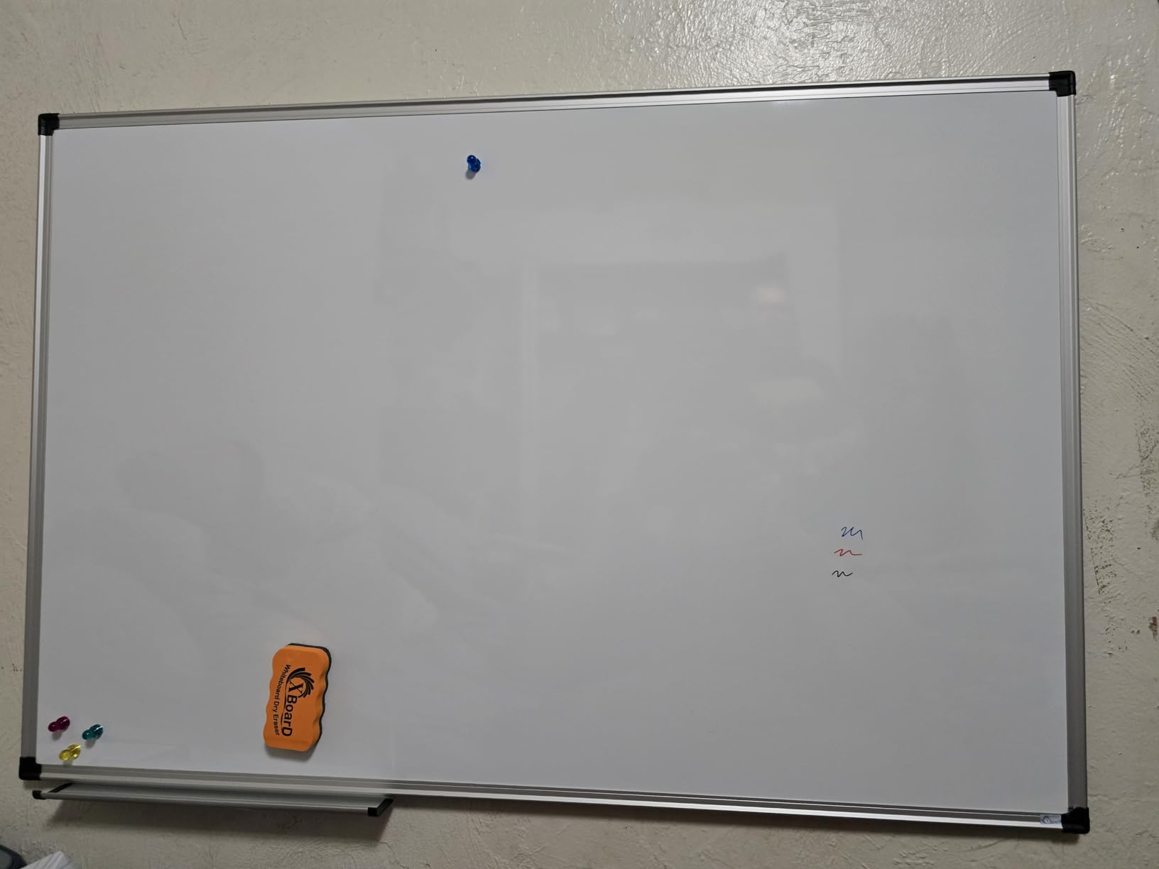 XBoard Magnetic Dry Erase Whiteboard 48 x 36 Inch, 4' x 3' Premium White Board for Wall with Marker Tray, Silver Aluminum Frame Presentation Board for Home Office Classroom customer photo 2