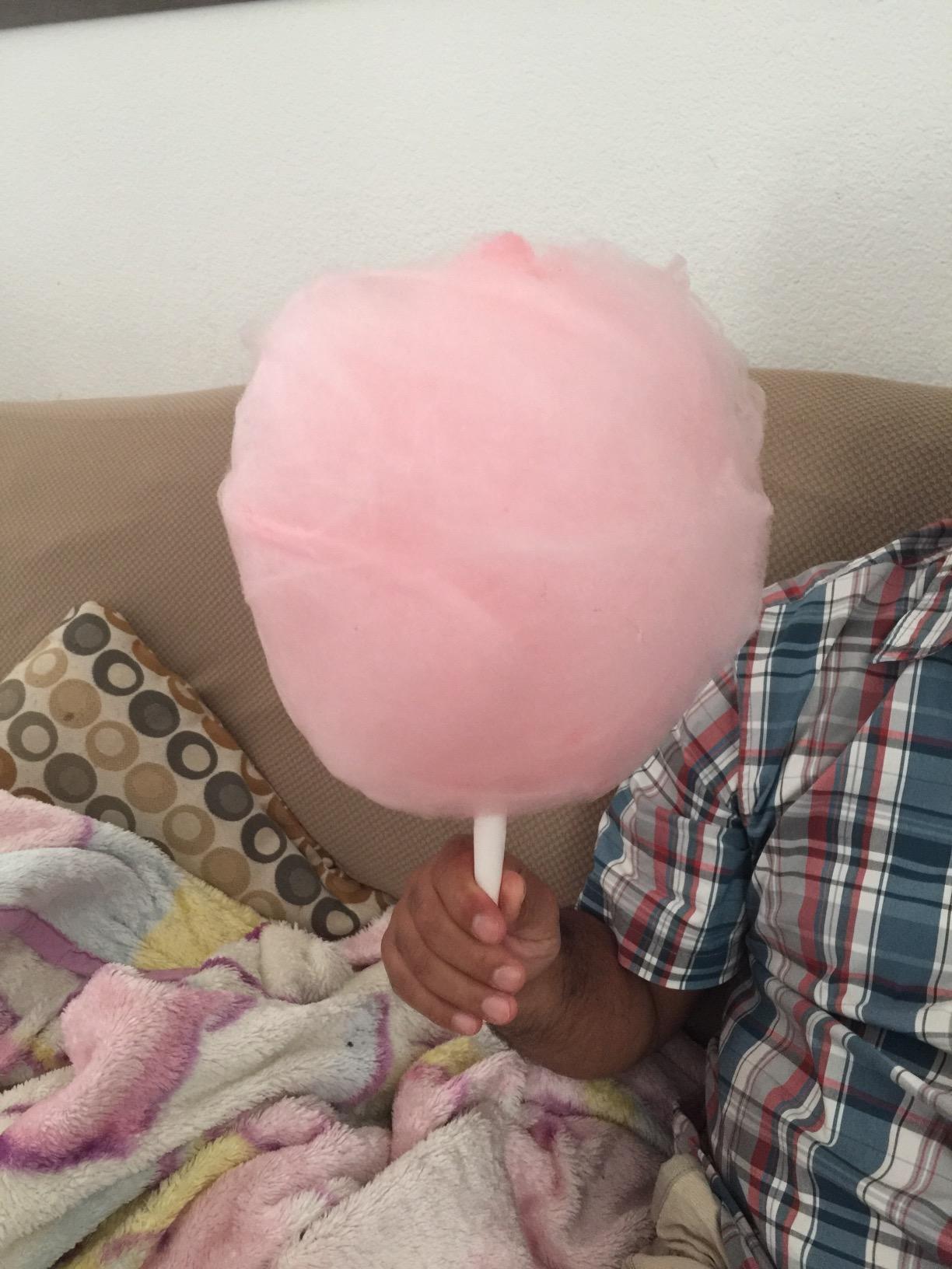 The Candery Cotton Candy Machine - Bright, Colorful Style- Makes Hard and Sugar Free Candy, Sugar Floss, Homemade Sweets for Birthday Parties - Includes 10 Cones & Scooper customer photo 1