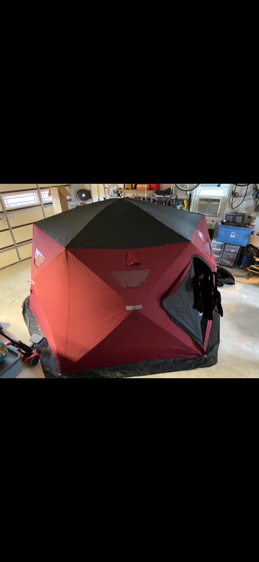 Nordic Legend Hex-Hub 8 Man Portable Thermal Ice Shelter, 112 Square Feet of Fishable Area, Portable 8 Person Wide Bottom Insulated Ice Shelter customer photo 1