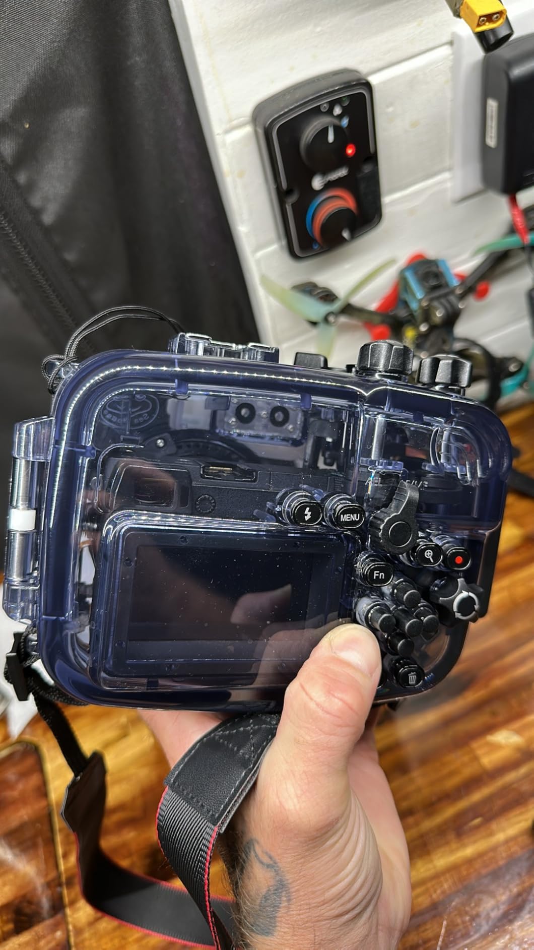 Seafrogs Underwater Housing for Sony A6000/A6300/A6500 Red Filter 40M/130FT | Waterproof Dive Case for Sony A6000/A6300/A6500, leak sensor, vacuum port, scuba photo and video. customer photo 1