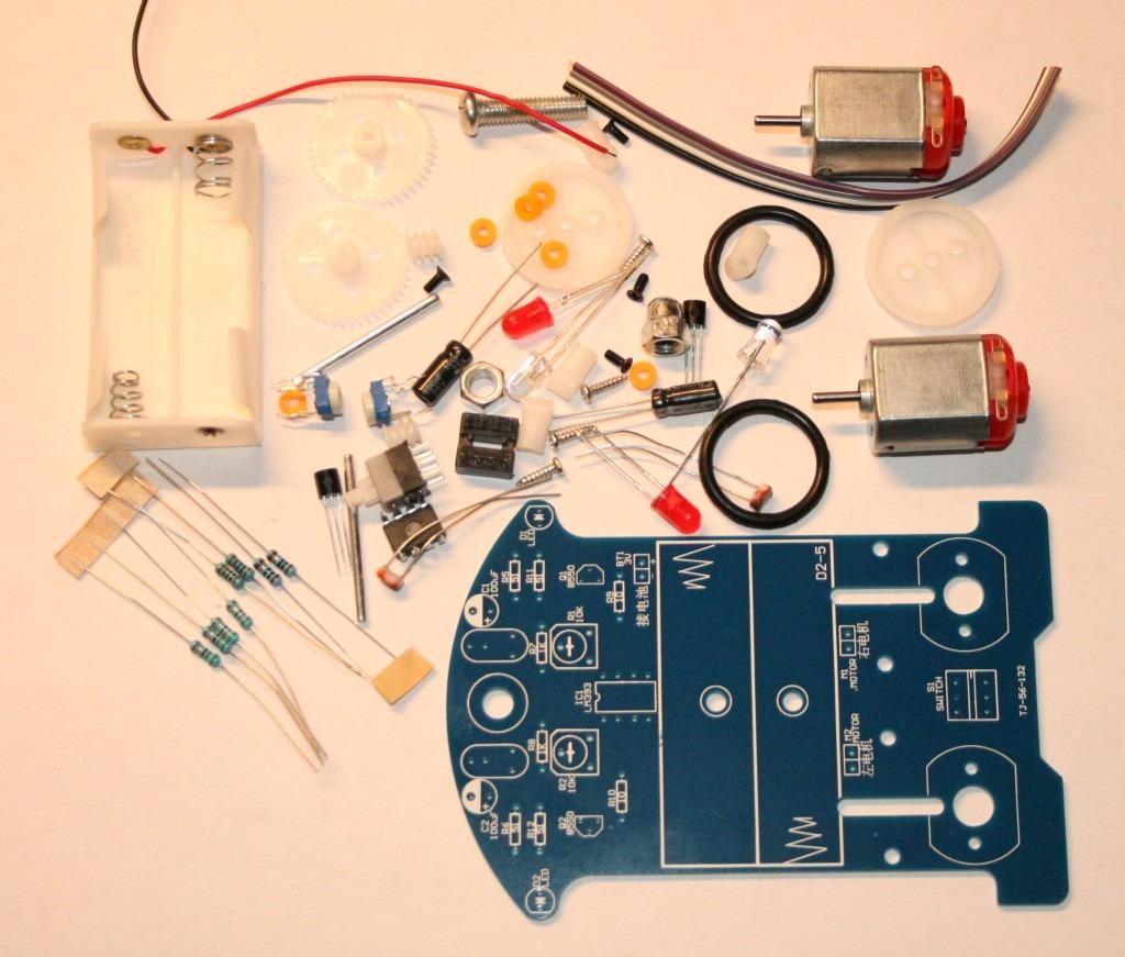 MiOYOOW Line Following Robot Car Kit, Beginners Smart Car Soldering Practice Kit STEM Educational Electronics Soldering Projects for School and Home Learning customer photo 2
