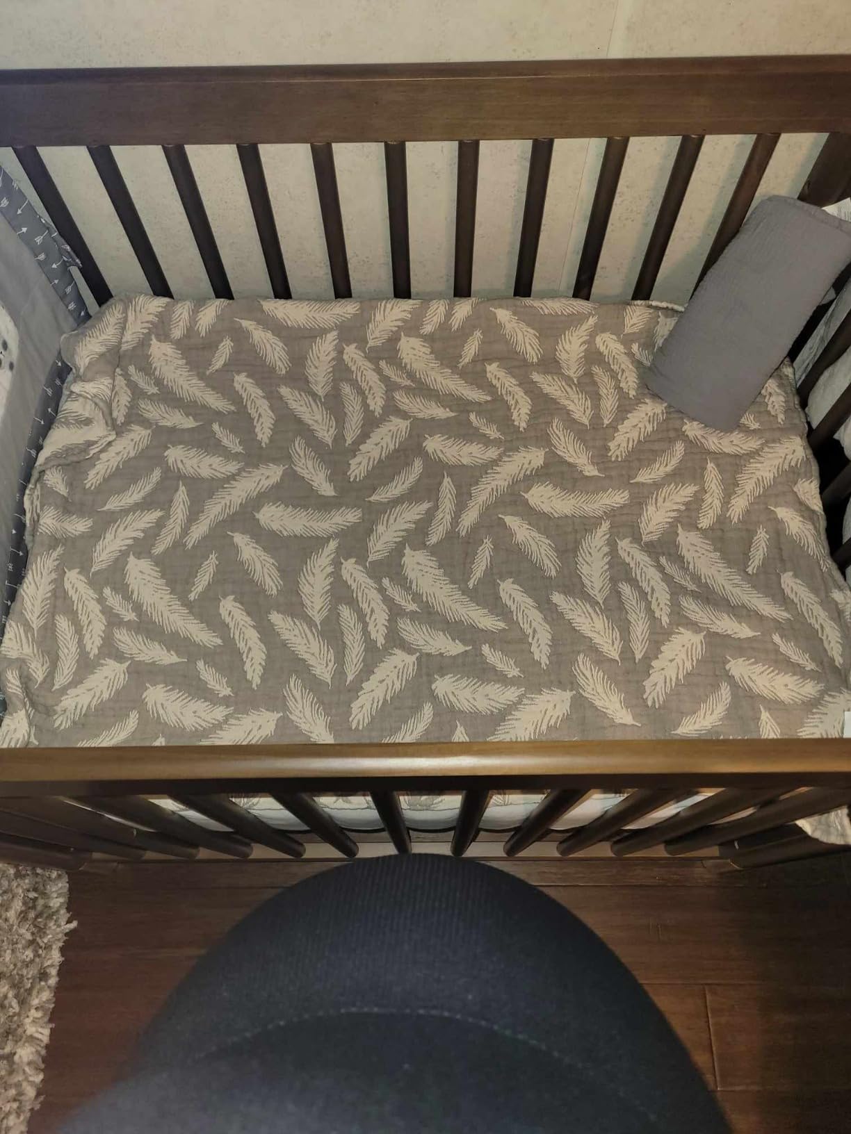 Babyletto Gelato 4-in-1 Convertible Mini Crib in Washed Natural and White customer photo 2