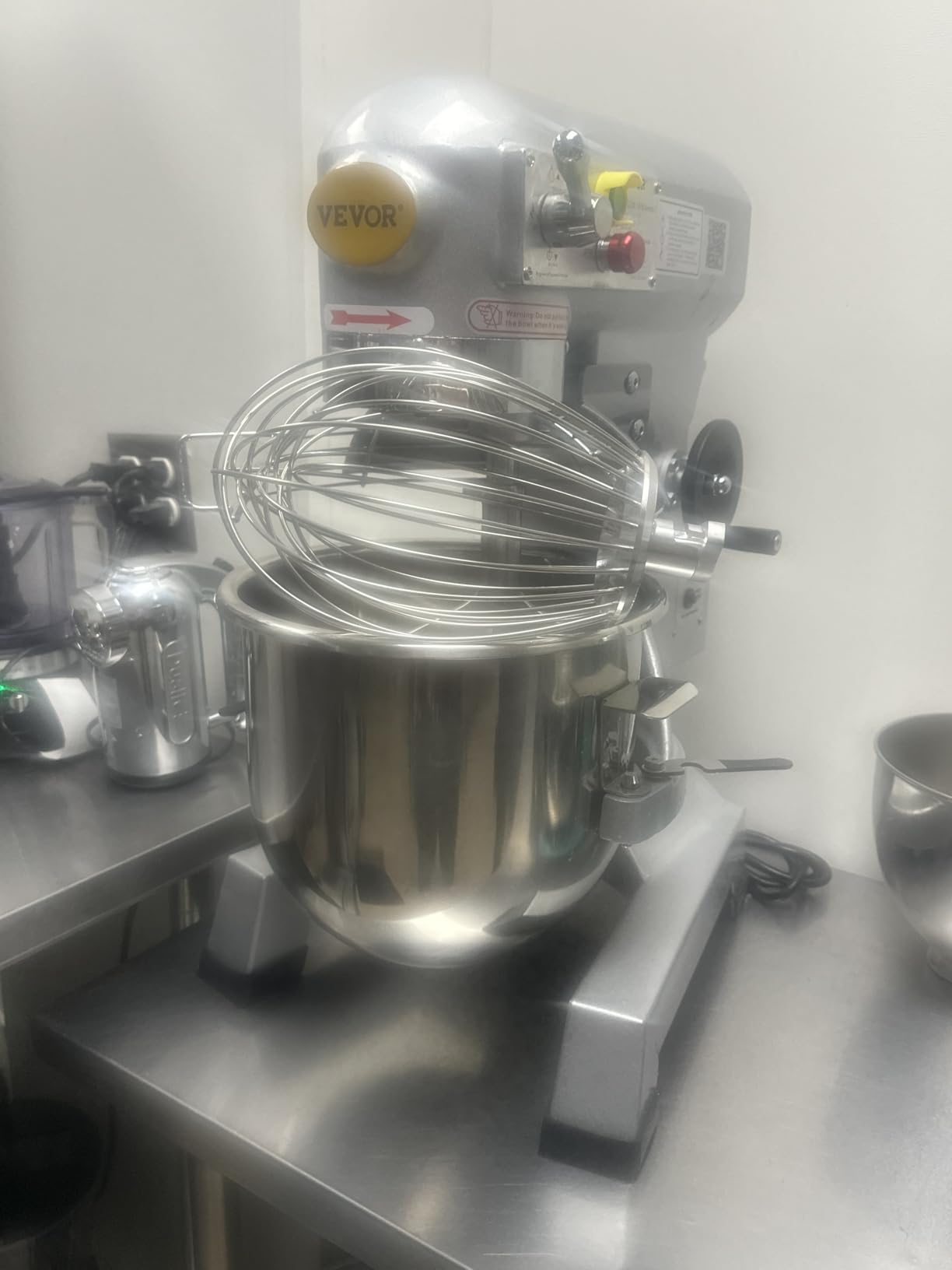 Happybuy 30Qt Commercial Food Mixer Timing Function 1250W Commercial Mixer for Bakery Pizzeria Restaurant Kitchen, Stainless Steel Bowl Heavy Duty Stand Mixers with 3 Speeds, Dough Hooks Whisk Beater customer photo 1