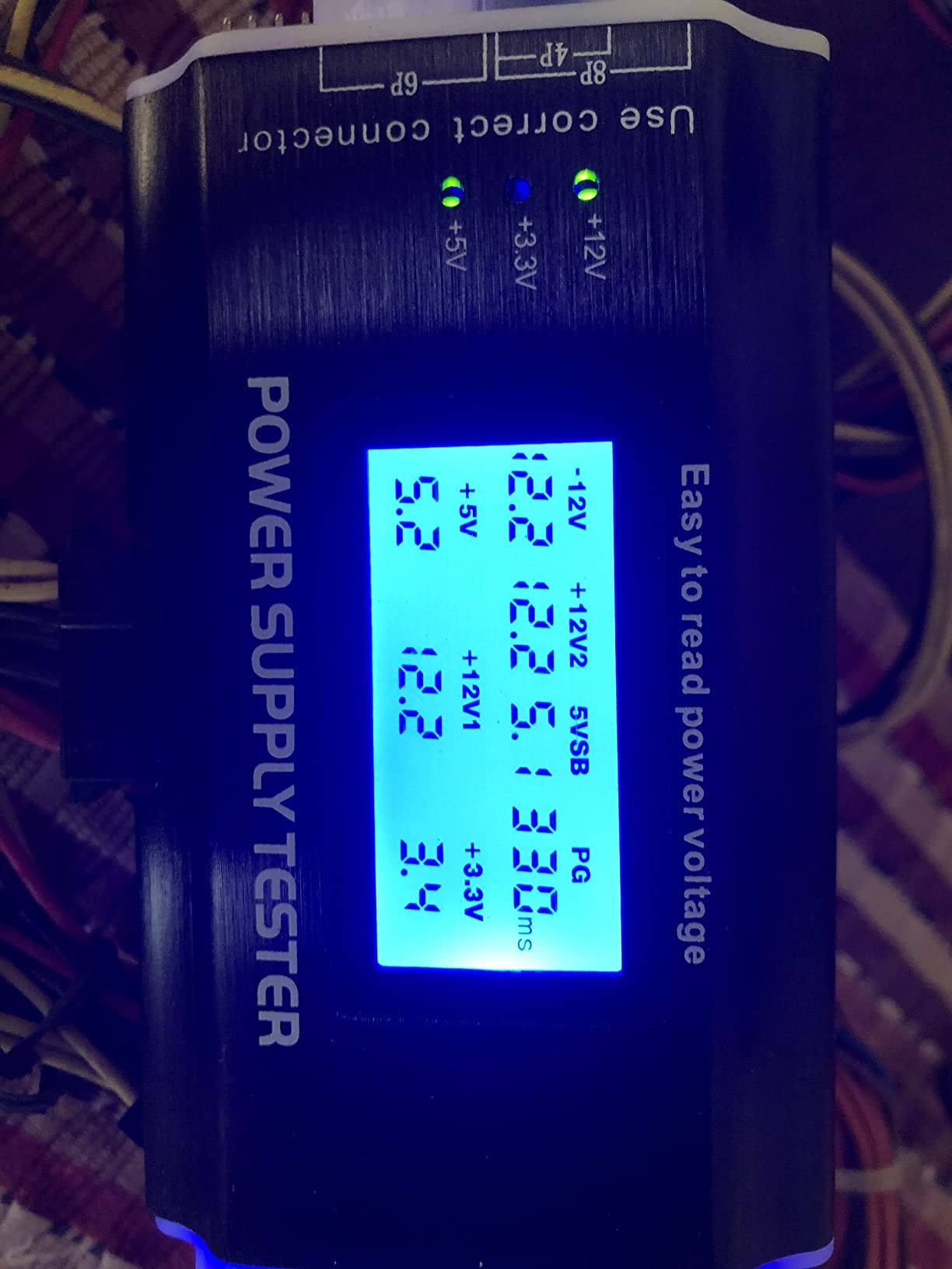Computer PC Power Supply Tester | 1.8'' LCD Screen, Aluminum Alloy Enclosure, ATX/ITX/IDE/HDD/SATA/BYI Connectors Power Supply Tester customer photo 1