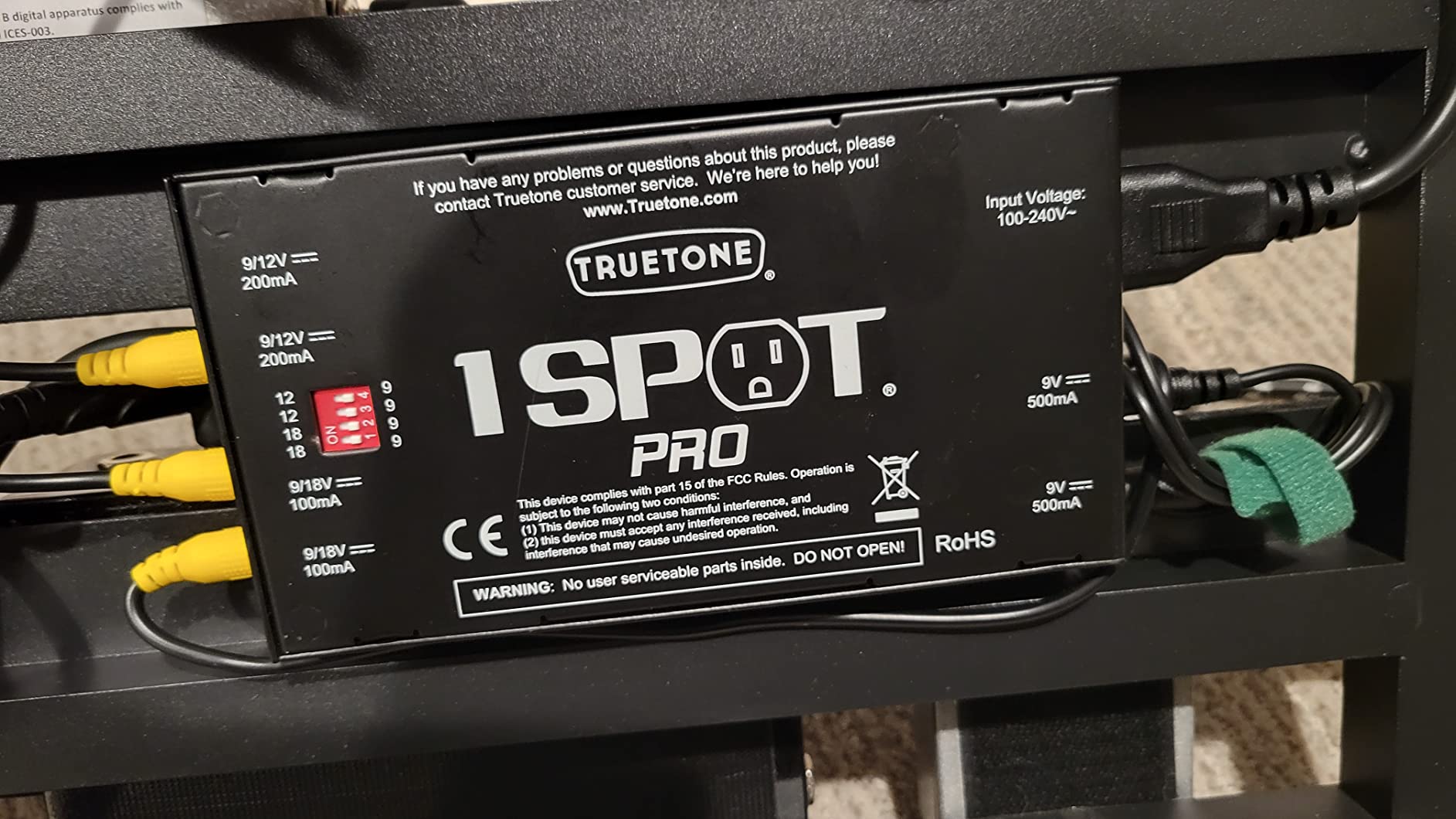 Truetone 1 SPOT Pro CS6 Low Profile Guitar Pedal Power Supply with 6 Isolated Outputs, 9V 12V 18V customer photo 1
