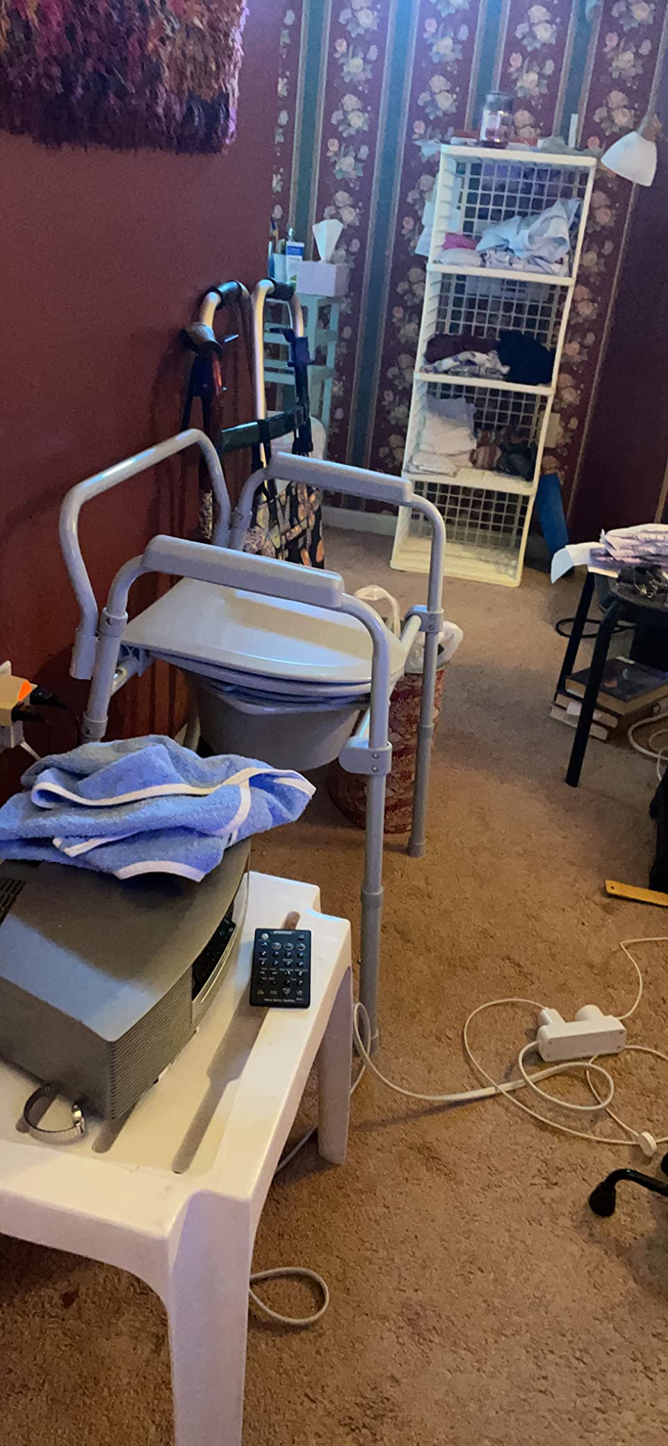 McKesson Folding Commode Chair with 7.5 qt Bucket, 13 1/2 in, 1 ct | Seat Width, Adjustable Height customer photo 2