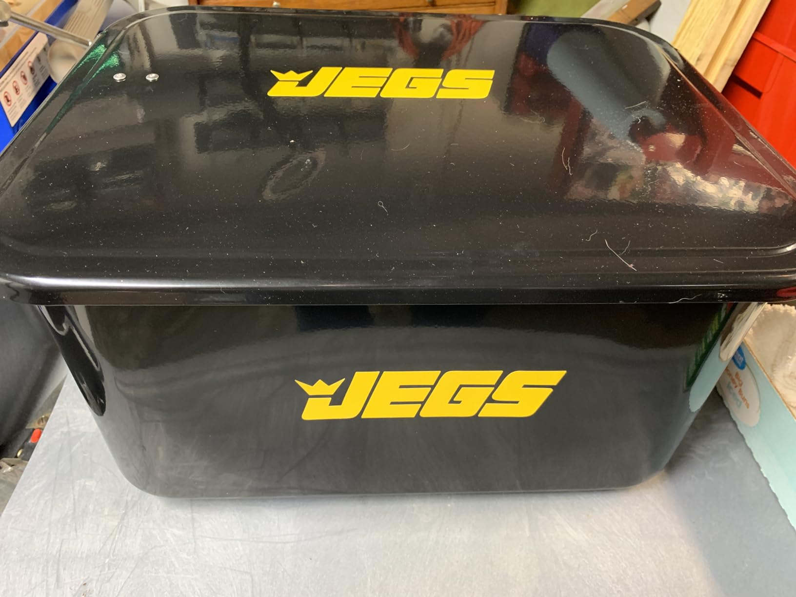 Portable Parts Washer [5-Gallon Tank] | Solvent Capacity: 3.5-Gallon, 110V/60Hz, Overall Size: 17.375 in. L x 14.250 in. W x 8.750 in. H, 15 lbs, Heavy-Duty Steel customer photo 2