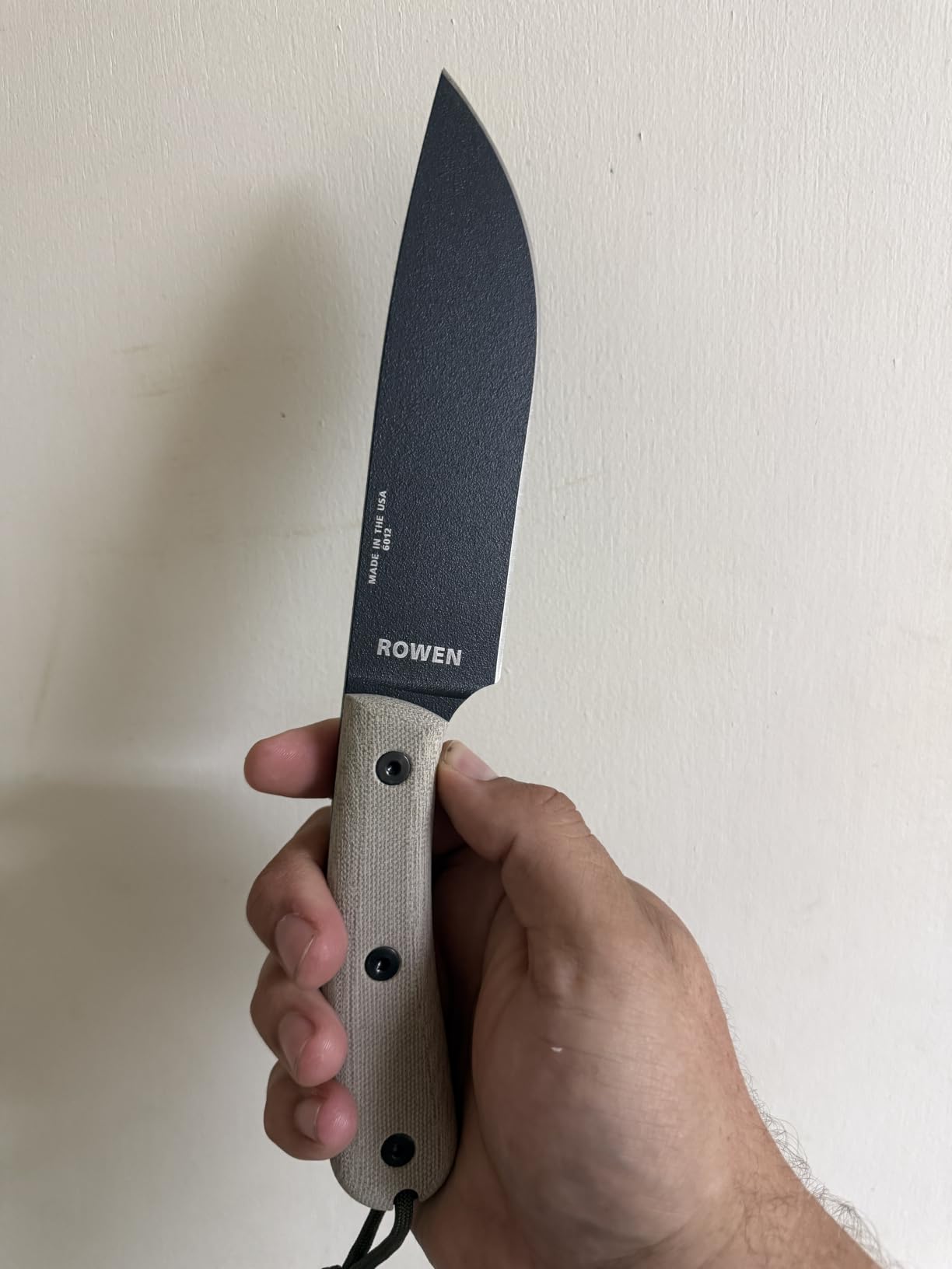 ESEE 6HM Fixed Blade Survival Knife, 1095 Carbon Steel, Round Modified Handle, Made in USA (Brown Leather Sheath (Right Hand)) customer photo 1