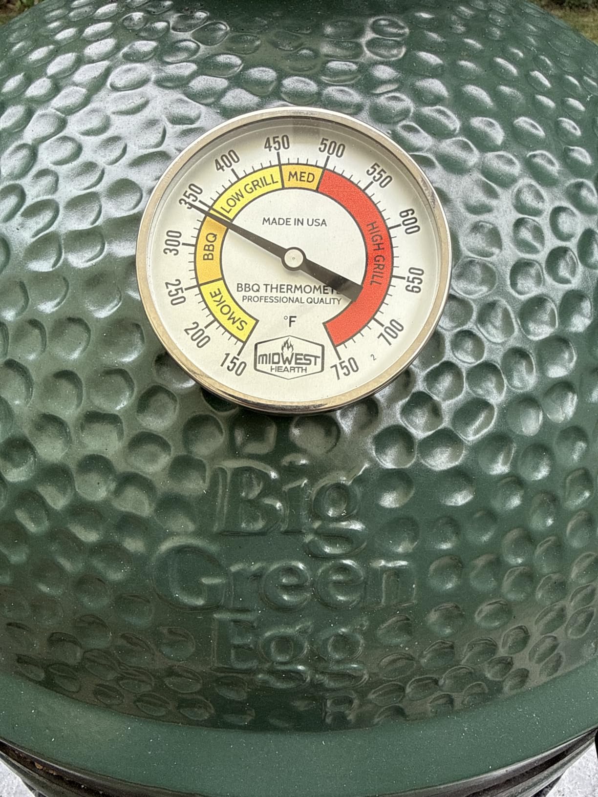 Midwest Hearth Kamado Thermometer - Replacement Lid Thermometer for Big Green Egg, Kamado Joe & Ceramic Grills | 3
