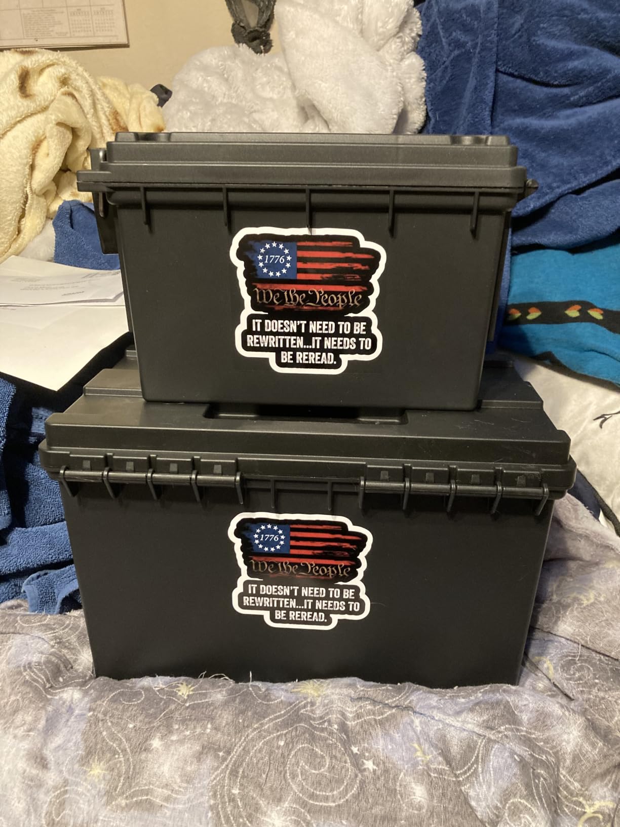 Sheffield Ammo Box Made in USA, Stackable Lockable Ammo Storage Box, Black | Lockable Storage Box, Water and Dust Resistant Dry Box, Secures Hunting Gear, Gun Accessories, Supplies, and Bullets customer photo 1