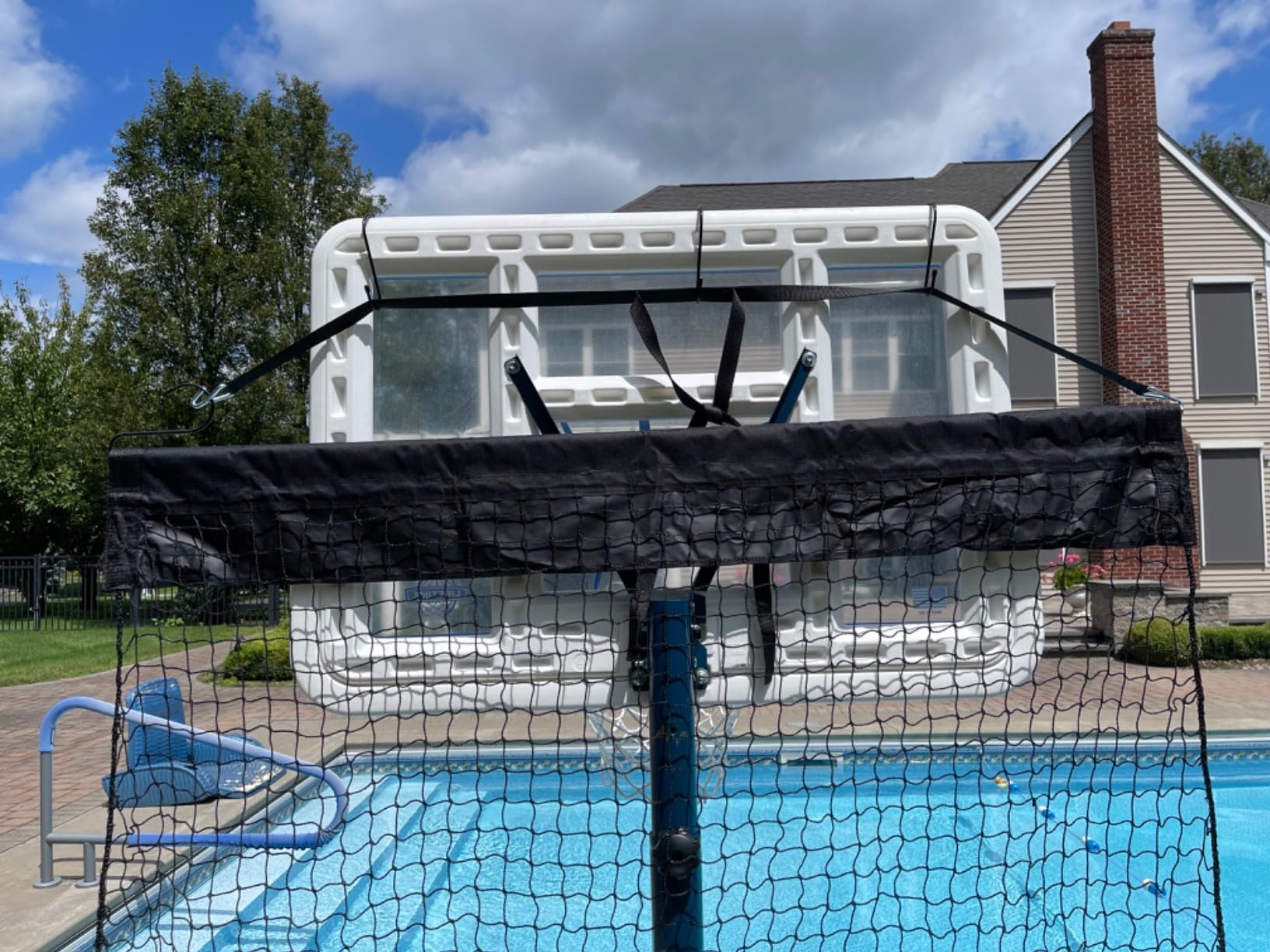 Hathaway Rebounder Basketball Return System for Shooting Practice - Heavy-Duty Polyester Net, Fade-Resistant Outdoor Design, Refillable Anchor Weights for 48-60 Inch Basketball Hoop - Black Finish customer photo 1