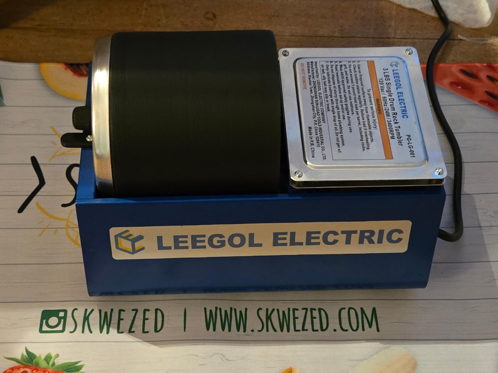 Leegol Electric Rock Tumbler Double Drum 6LB Lapidary Polisher customer photo 2