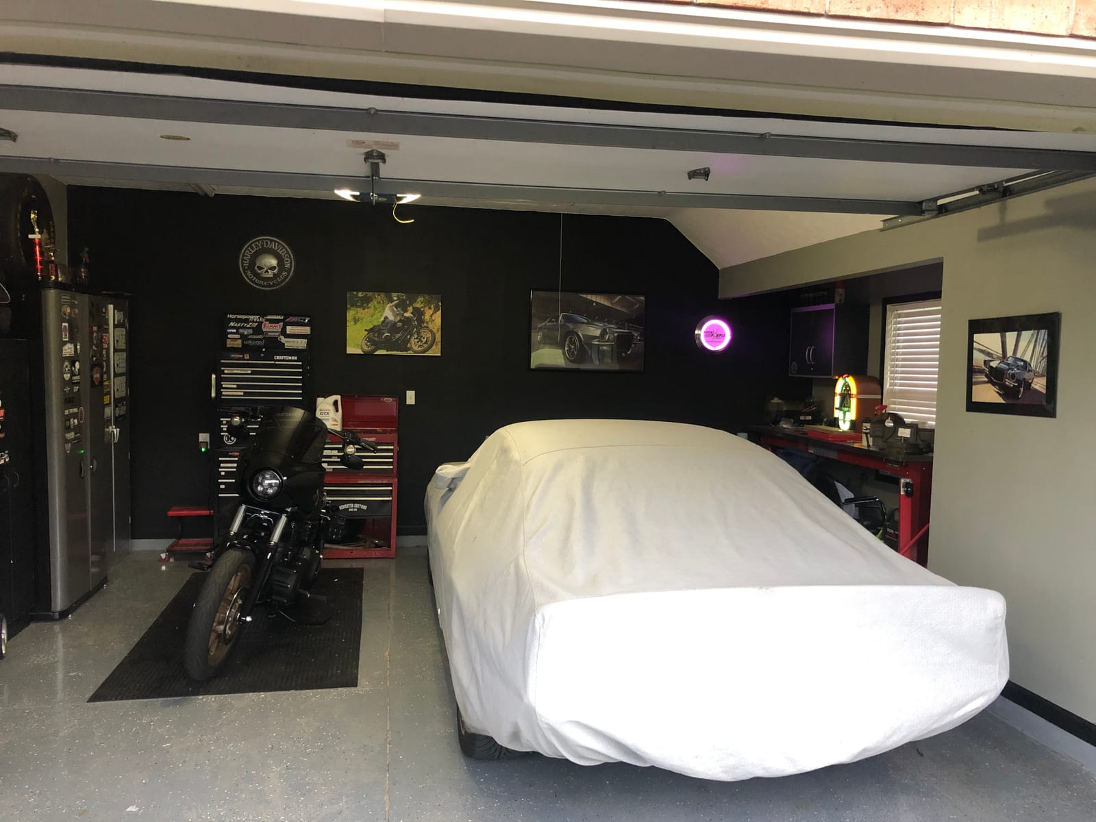 BDK GMT330 Black 8' x 4' Flex Tough Garage Floor Mat Thick Heavy Duty Rubber Protector for Garage, Shop, Parking, Patio, Entrance Indoor/Outdoor Rubber Floor Mat customer photo 2