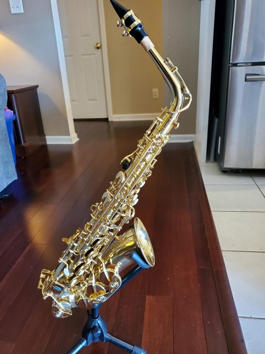 Eastar Student Alto Saxophone E Flat for Beginner Sax Full Kit with Carrying Case, Mouthpiece, Straps, Reeds, Stand, Golden Lacquer, AS-Ⅱ customer photo 1