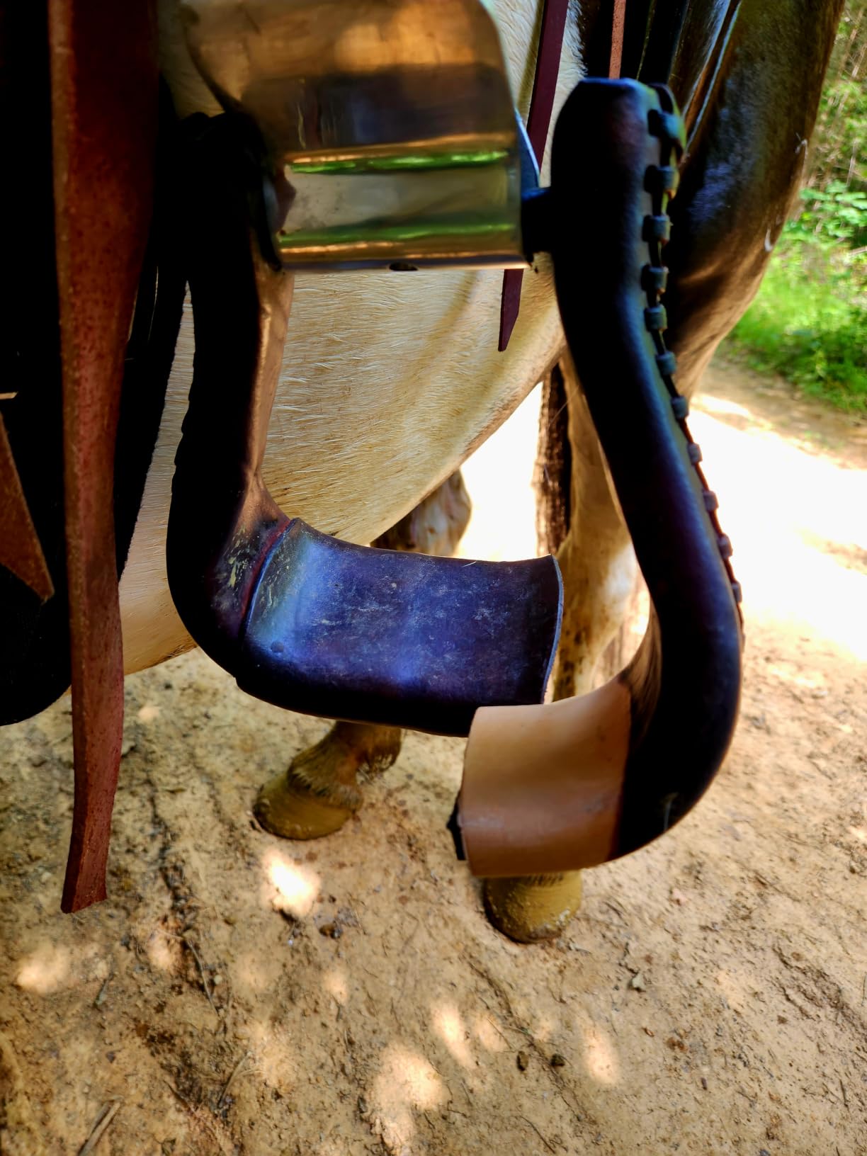 HILASON Hand-Tooled Leather Western Draft Horse Saddle customer photo 2