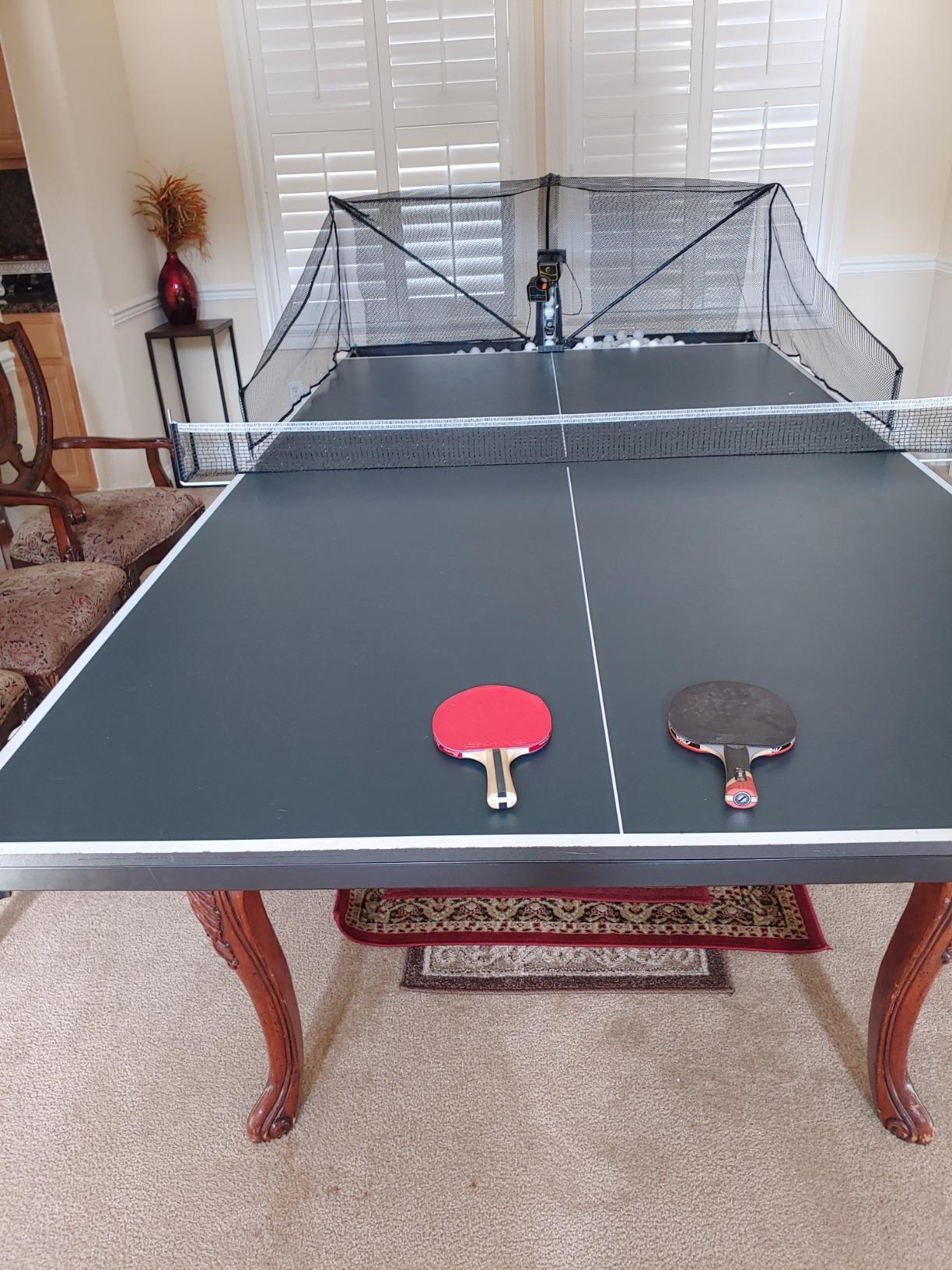 Suz S201 Table Tennis Robot with Machine Recycling net and 200 Balls customer photo 2