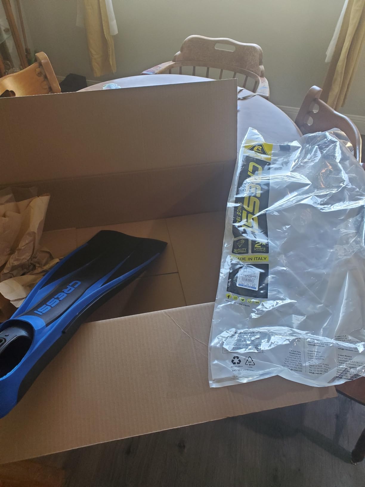 Cressi High Duty Full Foot Pocket Scuba Diving Fins | Hi-Surface: Below Blade Foot Pocket | Free Frog: Made in Italy customer photo 2