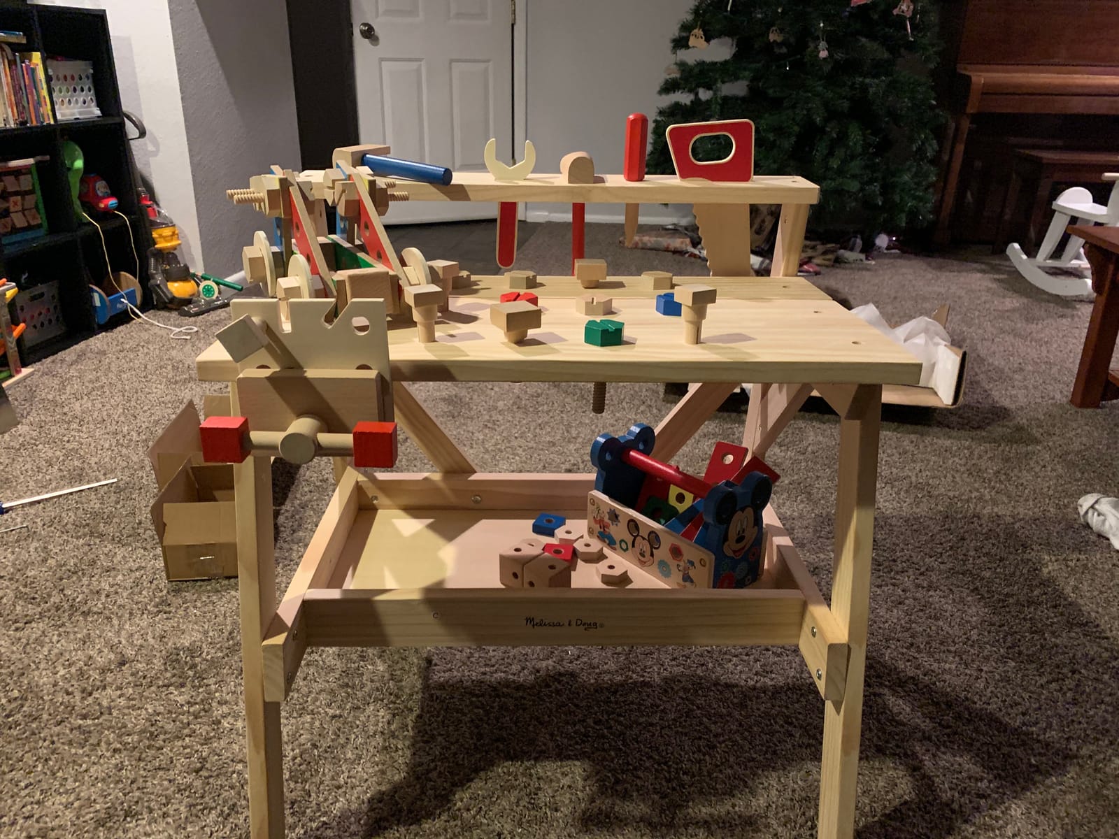 Melissa & Doug Wooden Project Workbench, 55-Piece Pretend Building Set customer photo 1