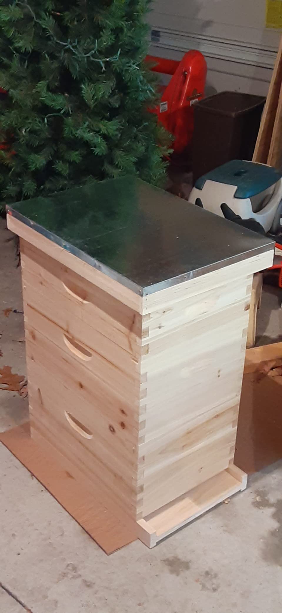 NuBee 8-Frame Beehive Kit - Unassembled Langstroth Hive with 2 Deep & 1 Medium Boxes, Frames & 100% Wax-Coated Foundations | Lightweight Fir & Pine Construction customer photo 1