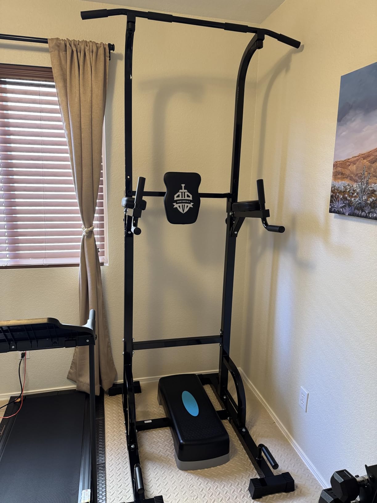 Sportsroyals Power Tower Pull Up Bar Station, 450LBS Stable Pull Up Dip Station for Home Gym Strength Training Equipment | FED Fitness customer photo 2