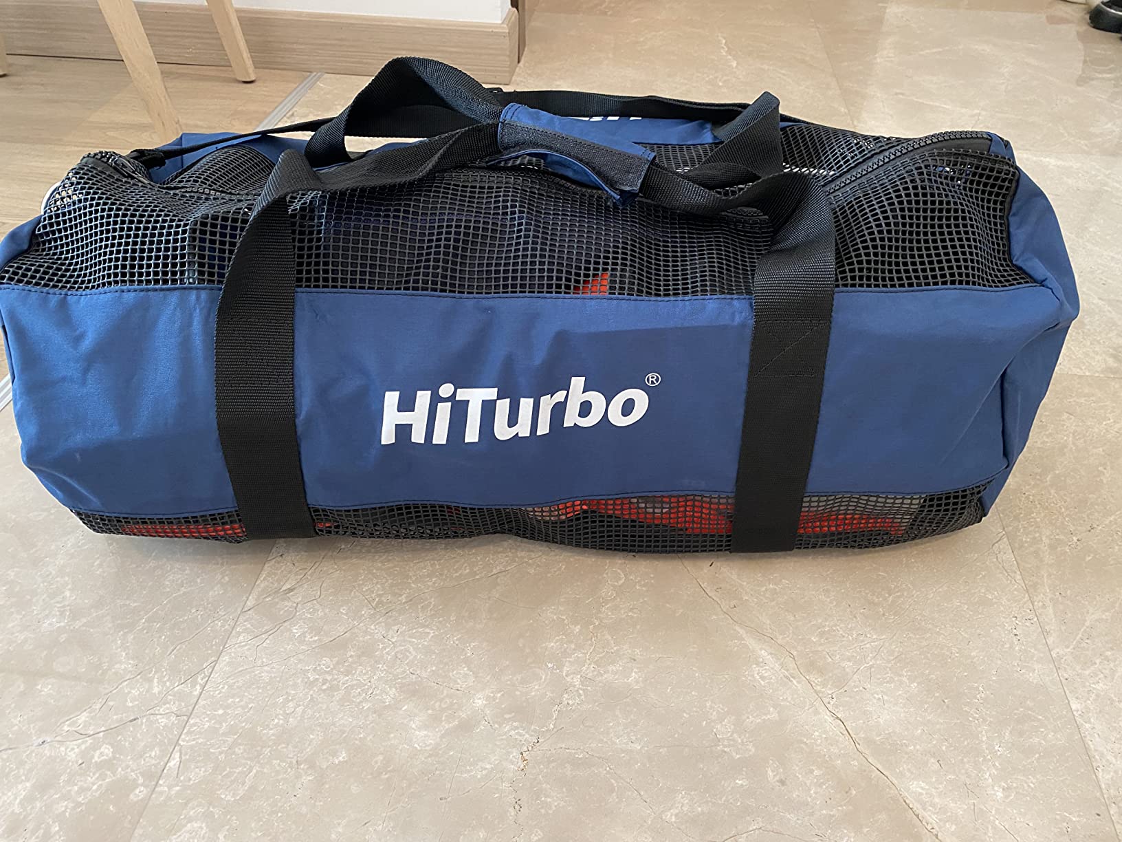 Hiturbo 100L Mesh Dive Duffel Bag: Large Scuba Gear for Diving | Quick-Drain Mesh Duffle | Fins Mask Snorkel Storage | Shoulder Strap | Beach Pool Travel | Freediving Swimming Surfing customer photo 1