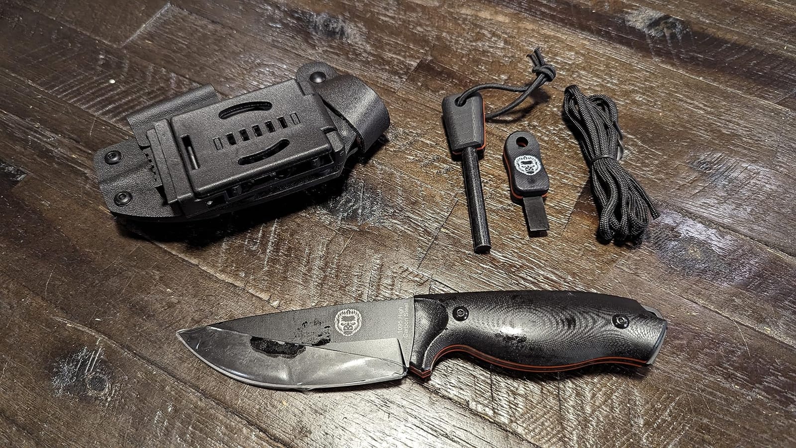 Bloodline Fixed Blade Survival Knife - Full Tang 1095 High Carbon Steel Bushcraft & Hunting Knife with G10 Handle, Kydex Sheath & Ferro Rod - Holtzman's Gorilla Survival customer photo 2