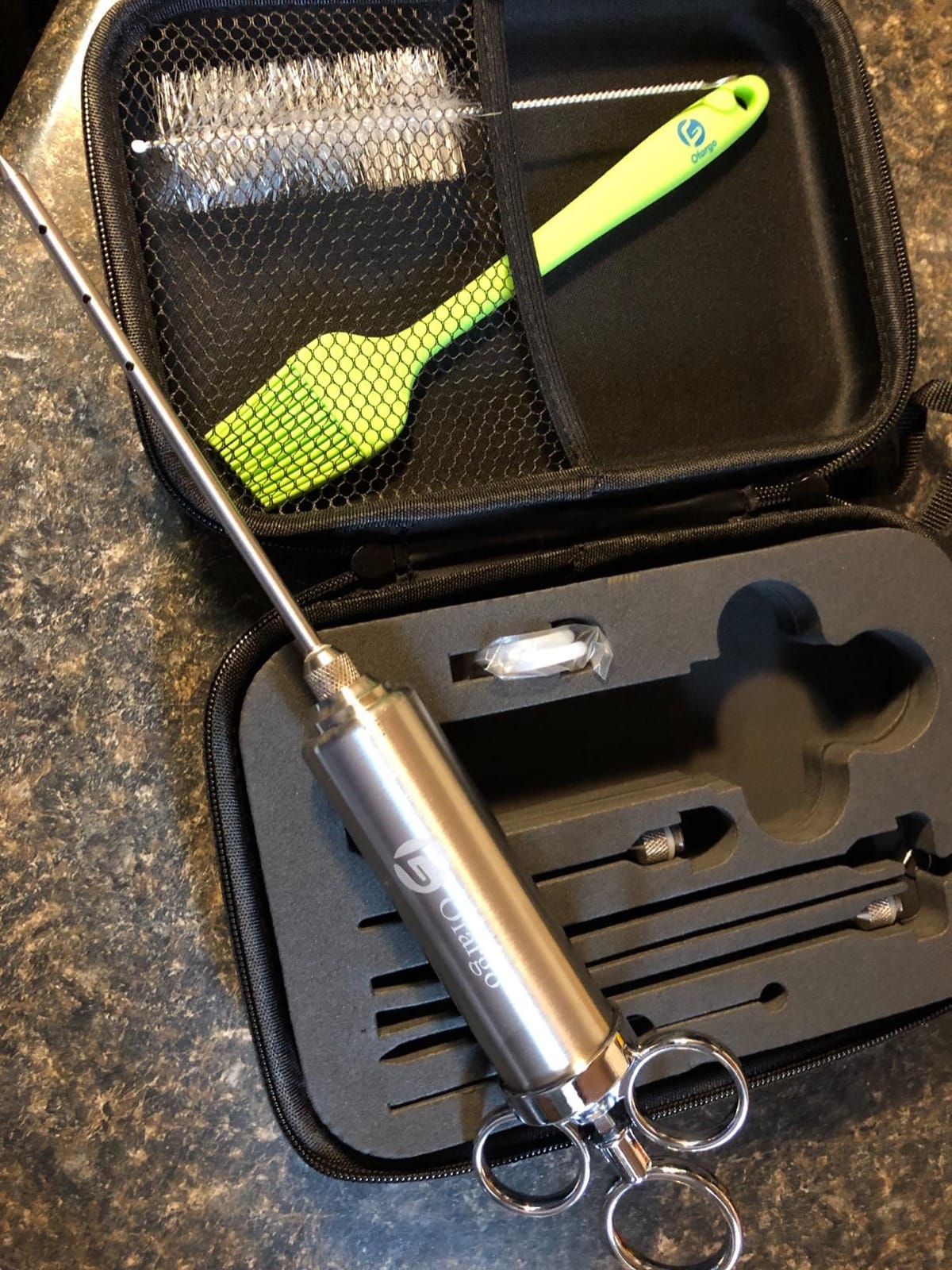 Meat Injector, Marinade Turkey Injector Syringe for BBQ Grilling | Grilling gifts for Dad Men, Stainless Steel Material, Travel Case, 4 Interchangeable Needles, Dishwasher Safe customer photo 2