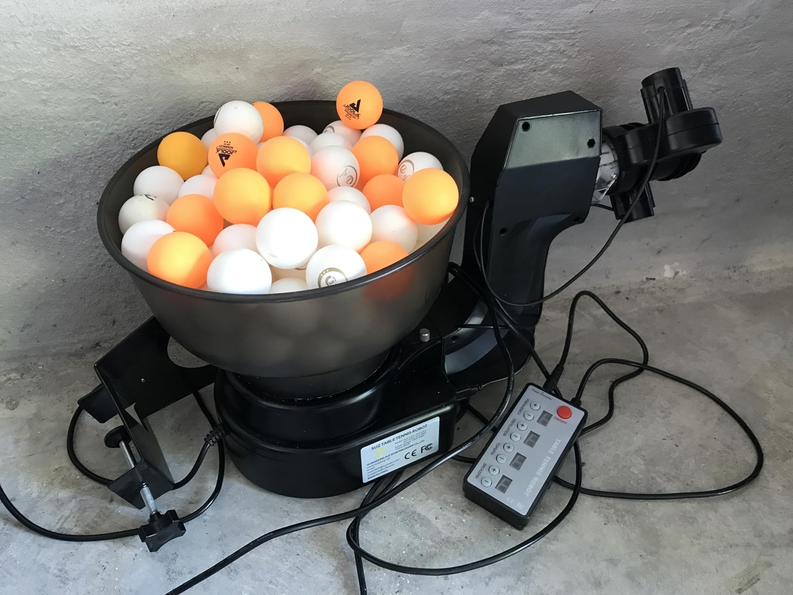 Suz S101 Ping Pong Machine with 100balls for Solo Training & Coaching | Installed in minutes,Adjust Spin/Speed,reasonably priced,helps build muscle memory for hitting shots,improved skills customer photo 1