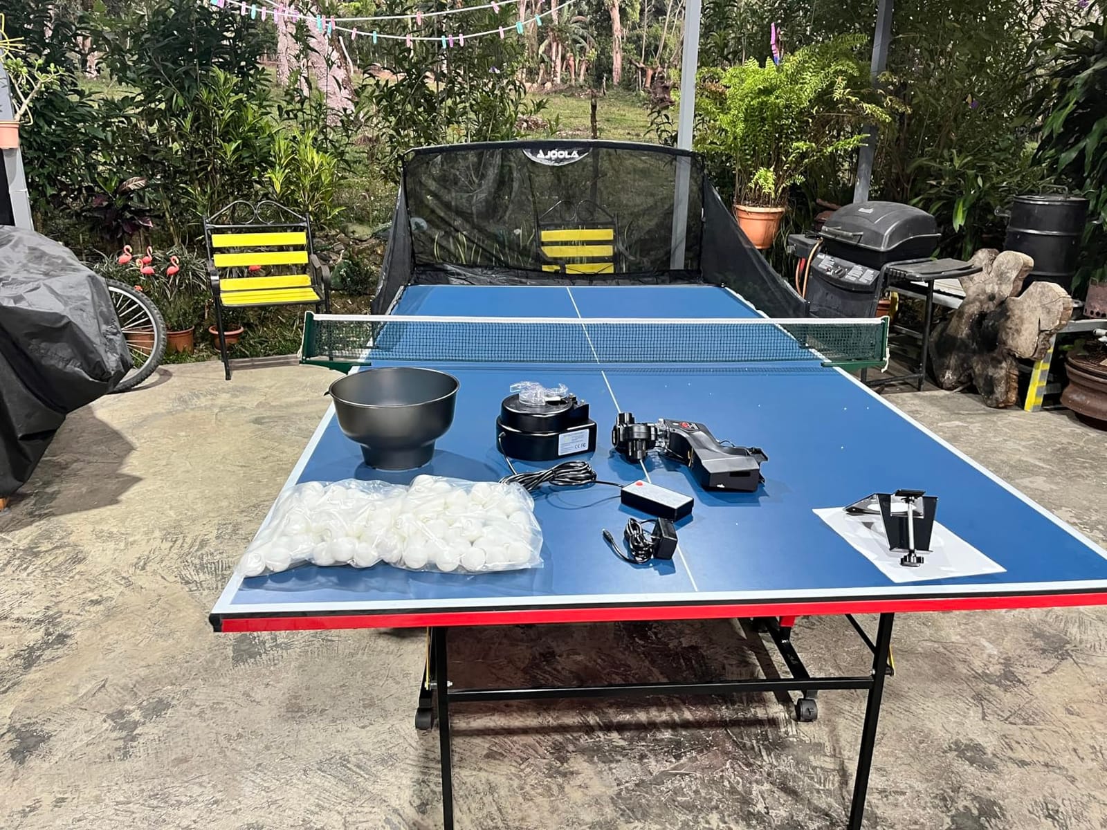 Suz S101 Ping Pong Machine with 100balls for Solo Training & Coaching | Installed in minutes,Adjust Spin/Speed,reasonably priced,helps build muscle memory for hitting shots,improved skills customer photo 2