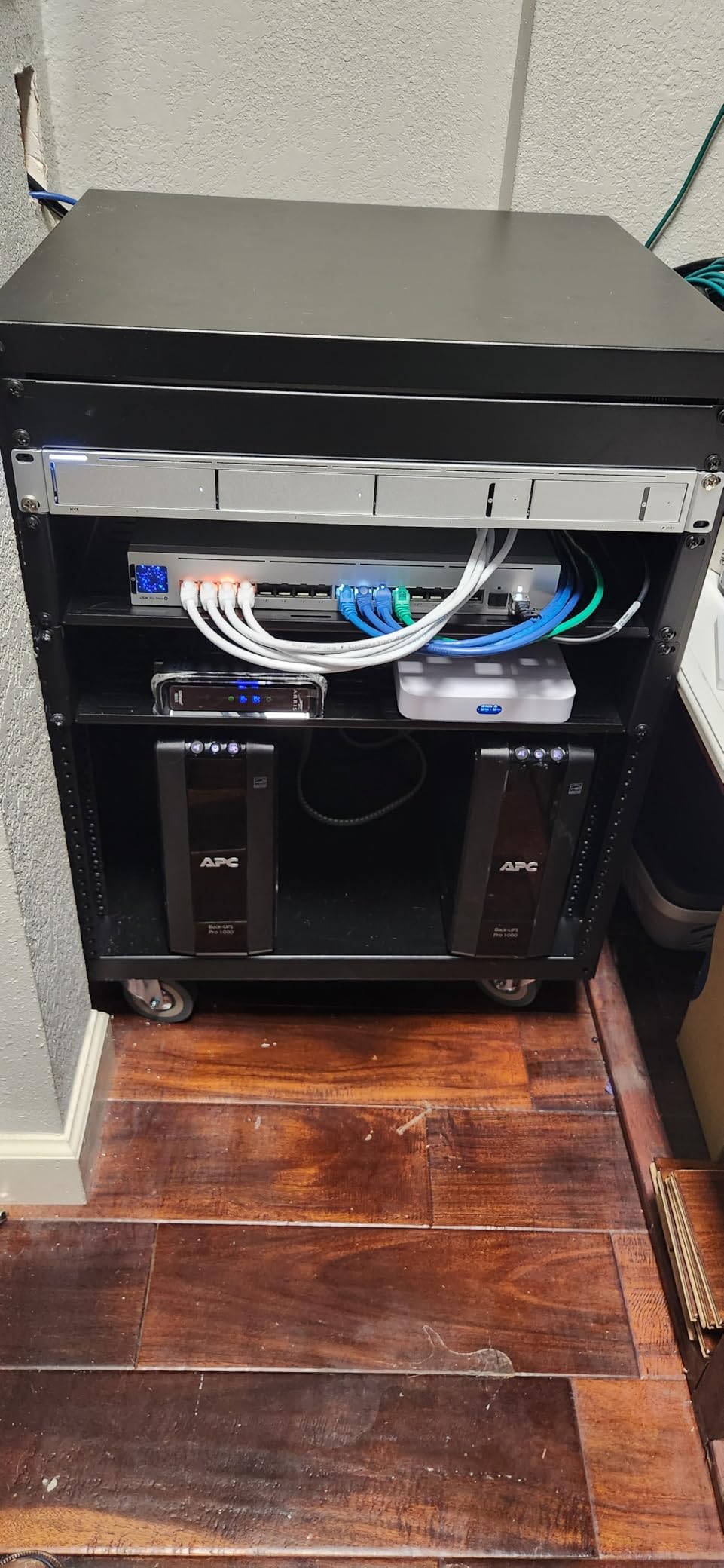 AxcessAbles 16U AV Case with Wheels | Metal Studio Cabinet | 19-Inch Universal Equipment Rack | Open-Frame Option | Home Server customer photo 2
