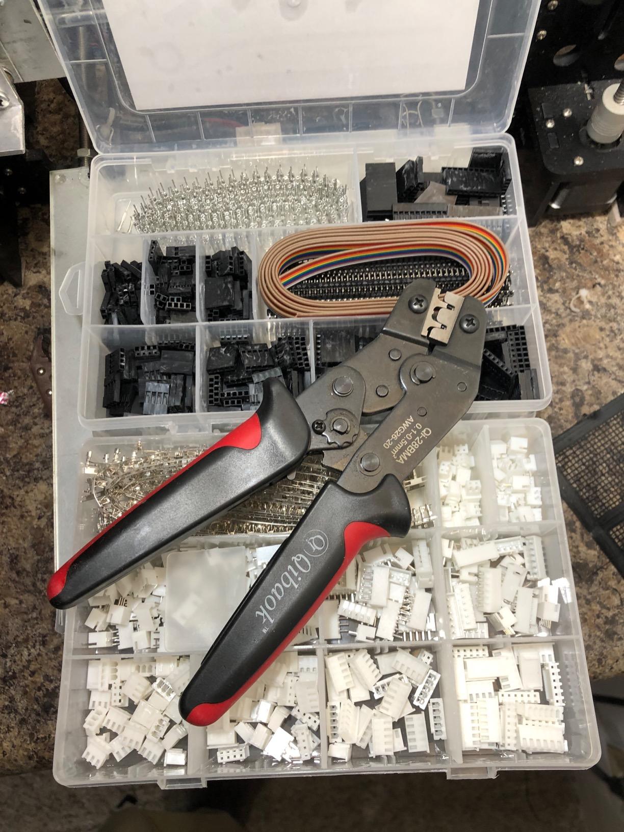 Qibaok Crimping Tool Kit Ratcheting Crimper with 1550PCS 2.54mm Dupont Connectors and 760pcs 2.54mm JST-XH Connectors for AWG 26-20(0.1-0.5mm²) customer photo 1