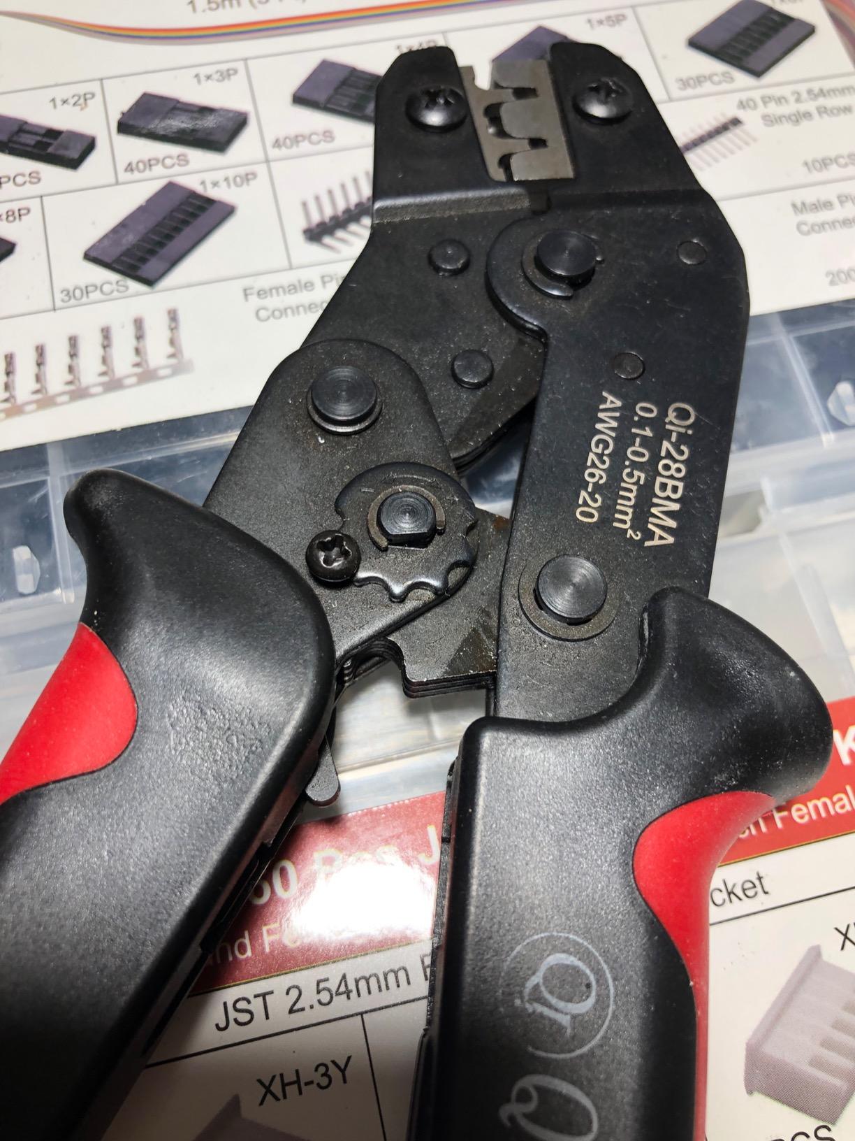 Qibaok Crimping Tool Kit Ratcheting Crimper with 1550PCS 2.54mm Dupont Connectors and 760pcs 2.54mm JST-XH Connectors for AWG 26-20(0.1-0.5mm²) customer photo 2