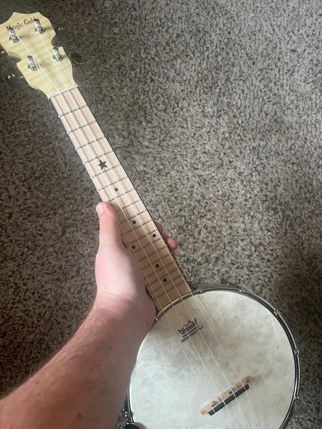Kmise Banjo 5 String Banjos, Full Size 38 Inch Open or Closed Back with Resonator, Bridge, Strings Pack, Finger Picks, Strap, Case, Tuner Accessories Set customer photo 1