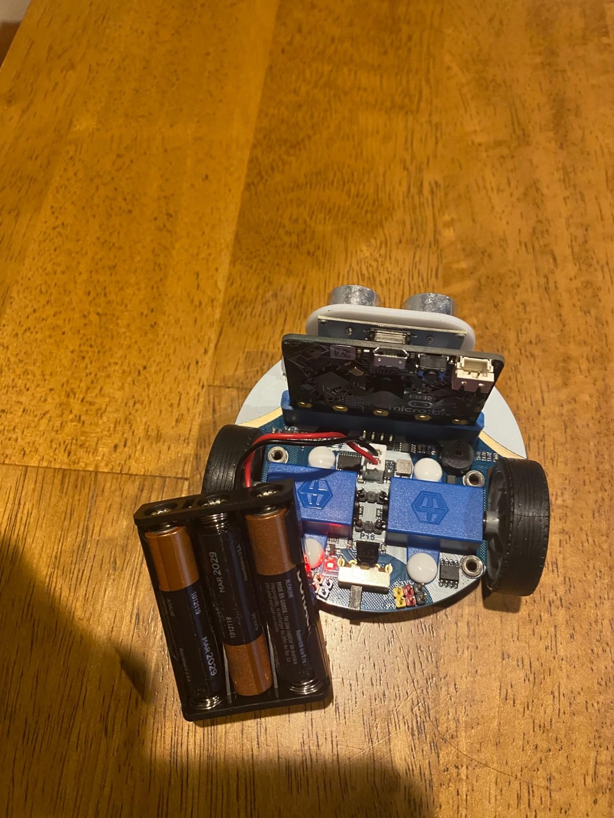 ELECFREAKS microbit Mini Cutebot Kit Compatible with BBC Micro:bit V2 and V1, DIY Programmable Robot Car Kit, STEM Educational Project, Graphical Makecode Coding Car(Without Micro:bit and AAA Battery) customer photo 1