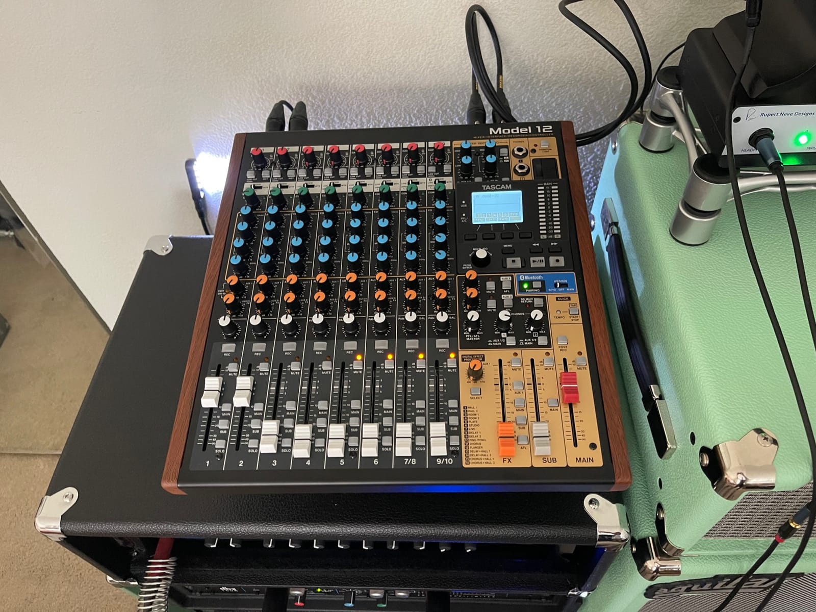 Tascam Model 12 All-in-One 12-track Digital Multitrack Mixing and Recording Studio, Mixer, USB Audio Interface and DAW Controller customer photo 2