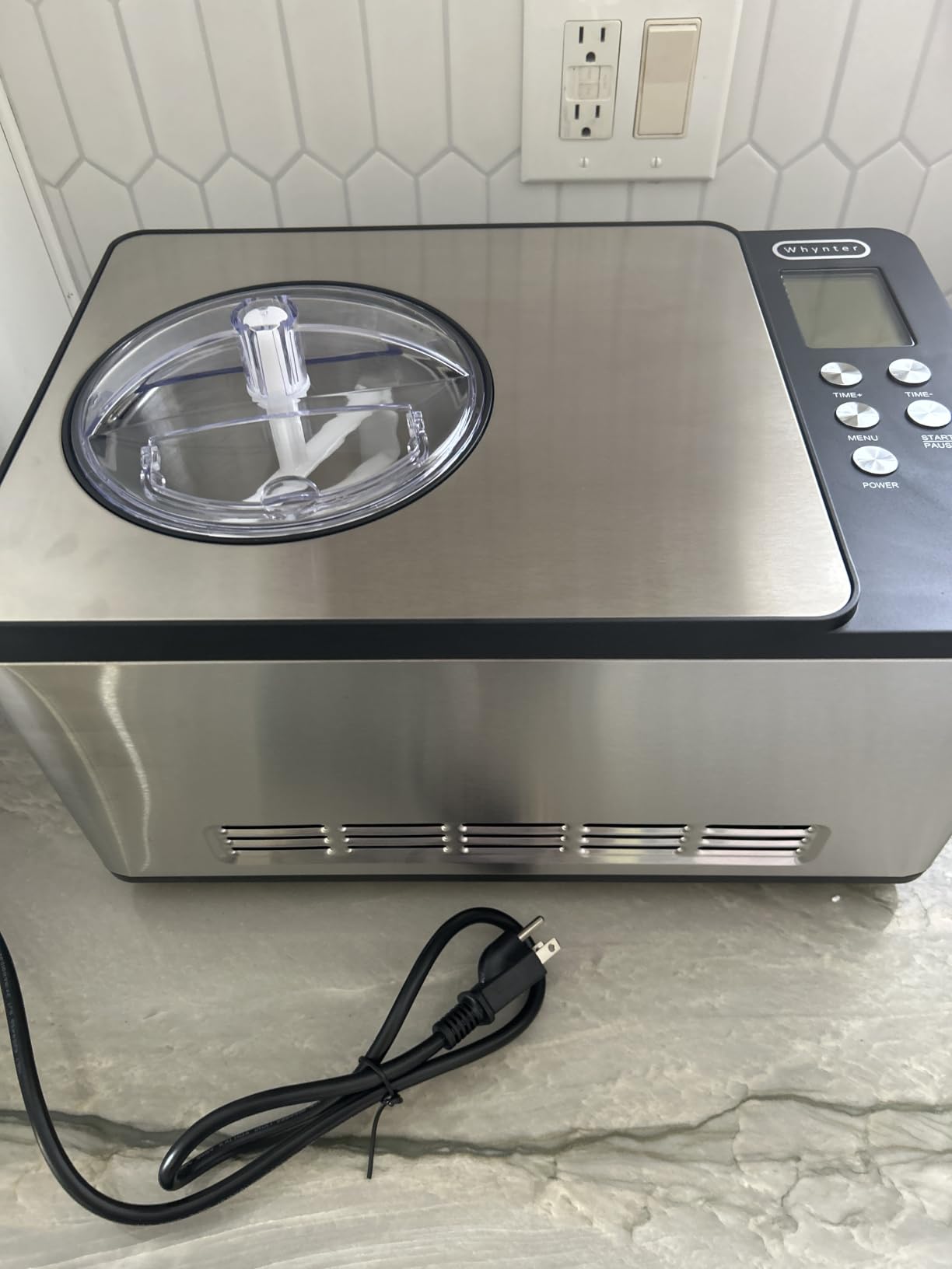 Whynter Rolled Ice Cream Maker with Compressor, 0.5 Qt, ICR-300SS | Built In Compressor, No Pre Freezing Needed, LCD Display and Timer, Fresh Homemade Frozen Treats, Trusted Whynter Quality customer photo 1