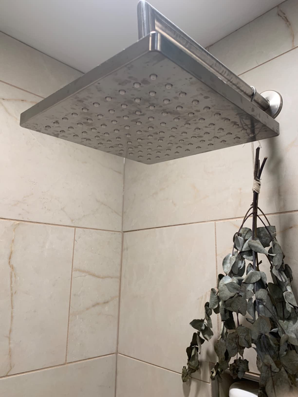 KOHLER K-26148-BN Honesty Square Rain Shower Head, 2.5 GPM, 8