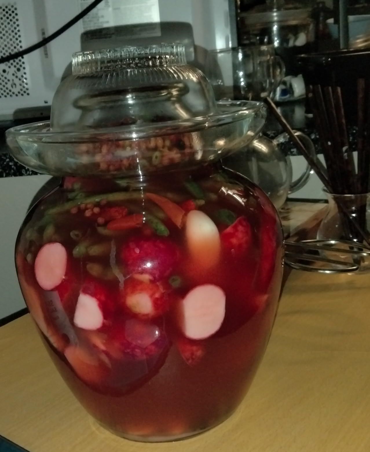 Sichuan Pickling Jar, 4.5 L Glass Fermentation Crock, Airlock customer photo 1