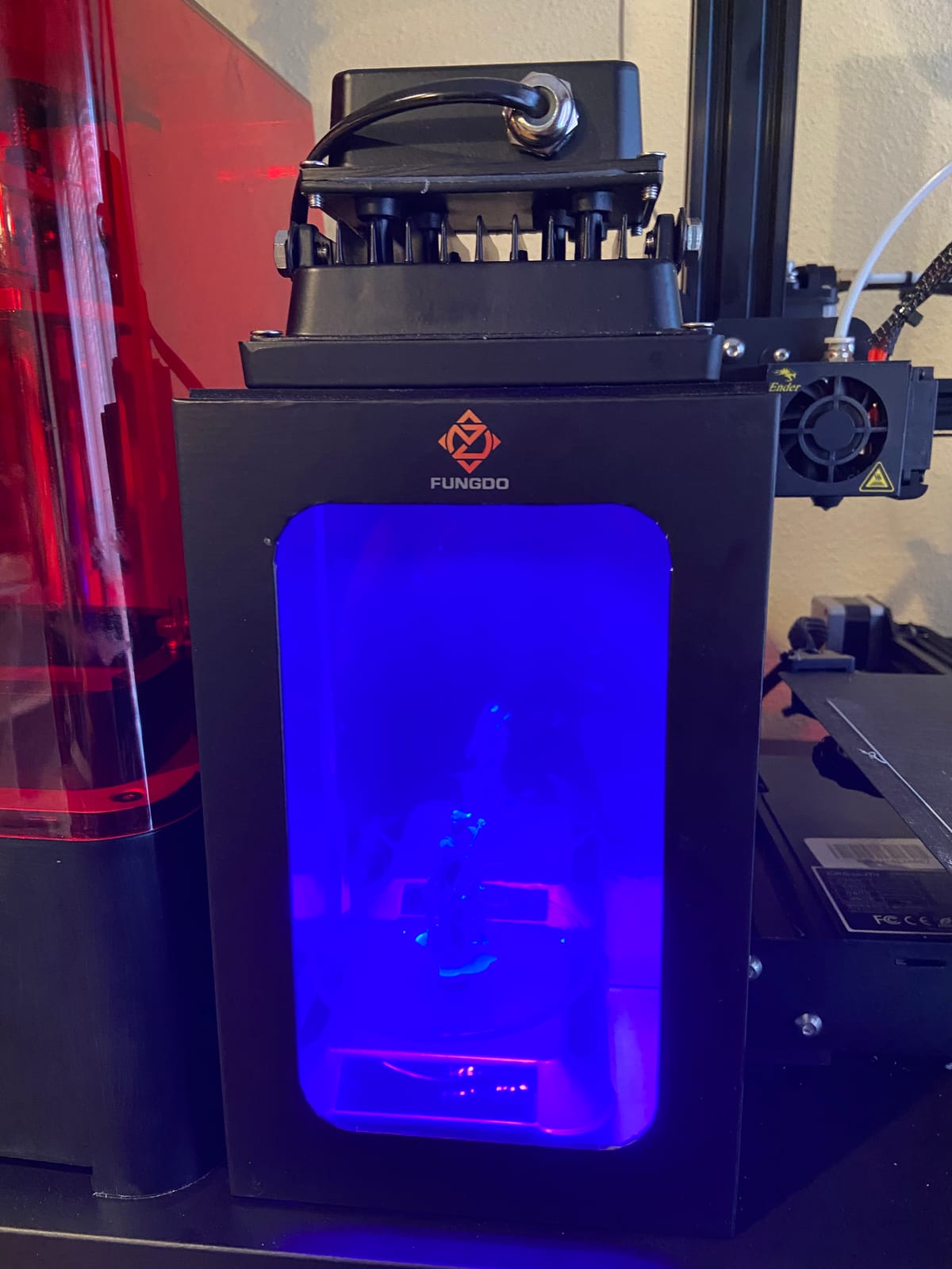 3D Printer Resin Curing Station DIY Curing Enclosure with UV Light UV Lamp Solar Turntable for 405nm UV Resin SLA DLP LCD 3D Printer Solidify Model customer photo 1