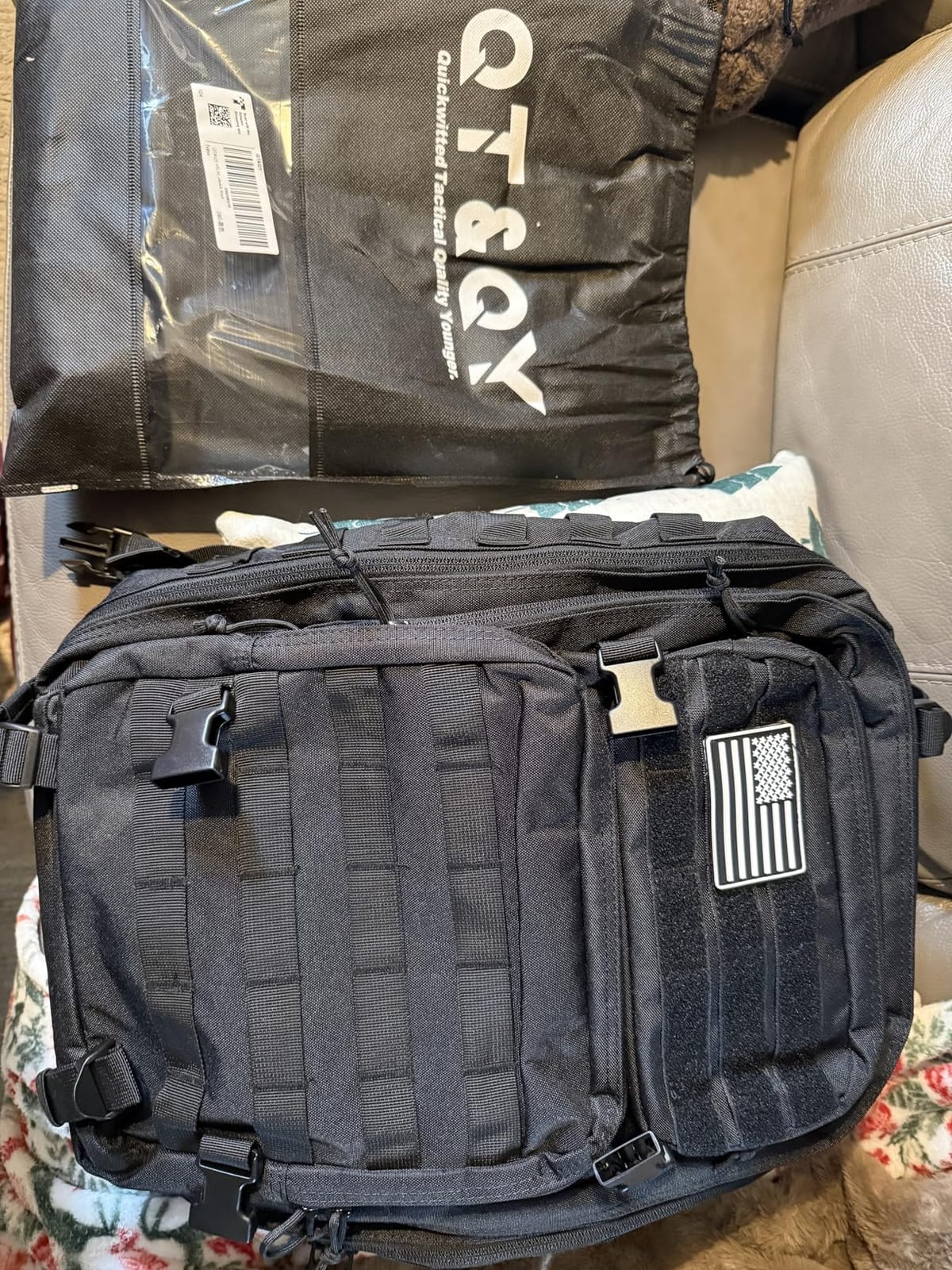 QT&QY 45L Military Tactical Backpack Molle Army Assault Pack 3 Day Bug Out Bag Hiking Trekking Rucksack customer photo 1