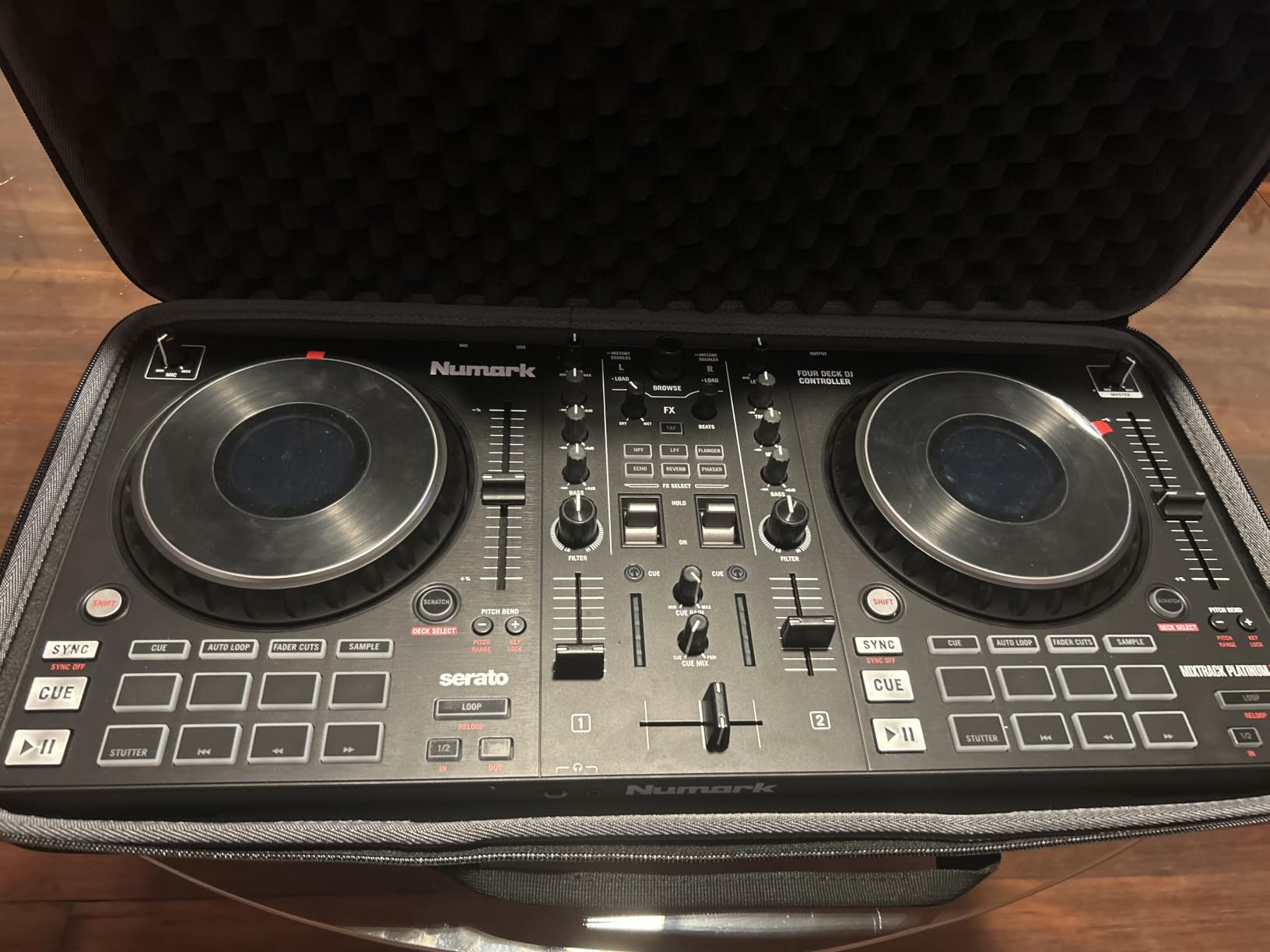 Numark Mixtrack Platinum FX DJ Controller | 4-Decks, 3-Band EQ DJ Mixer customer photo 1