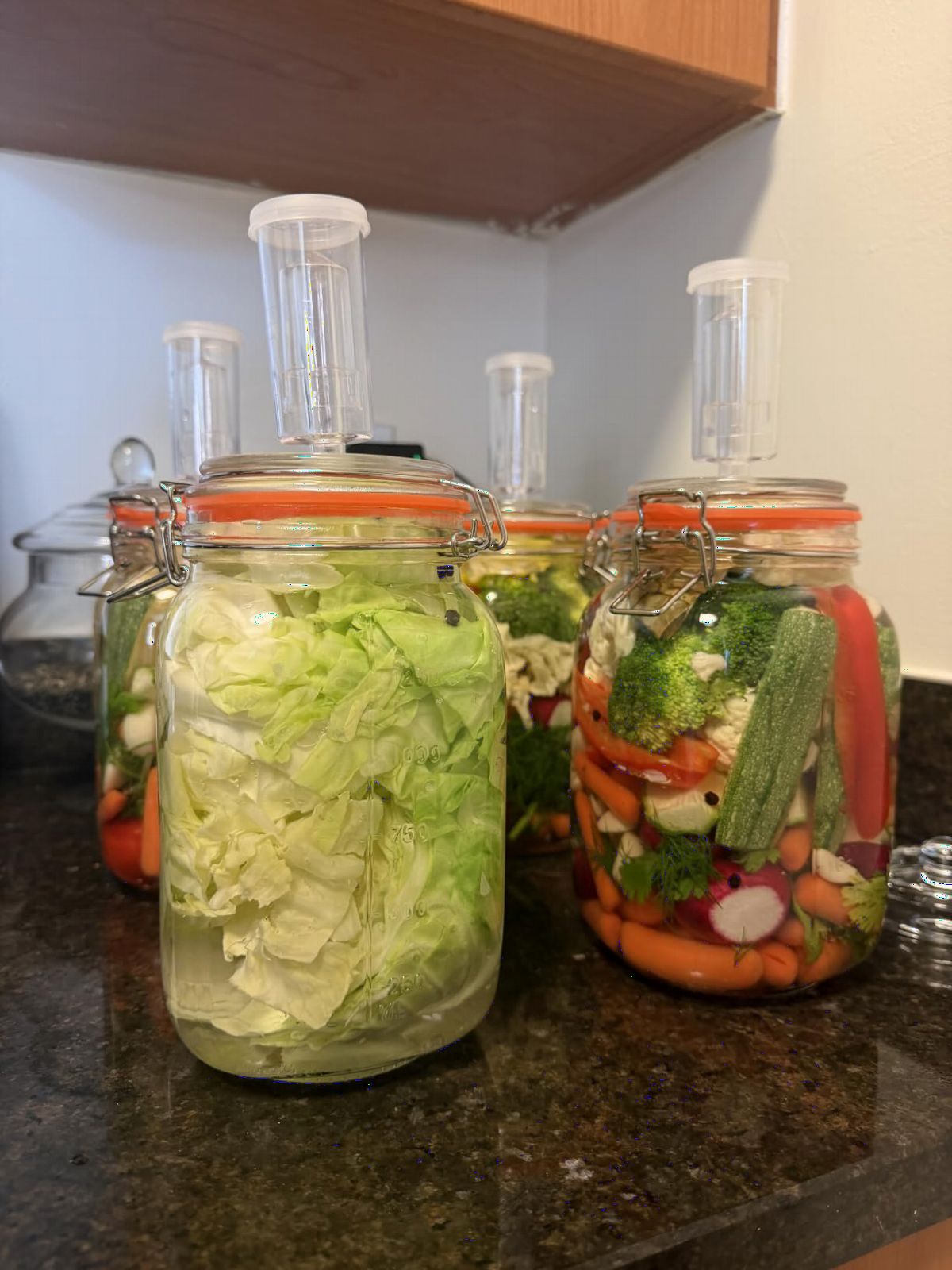 JILLMO 1.5L Wide Mouth Glass Fermentation Jar with Airlock & Weight, 2 Pack | Fermenting Kit for Making Sauerkraut, Kimchi, Pickles and Vegetables customer photo 1