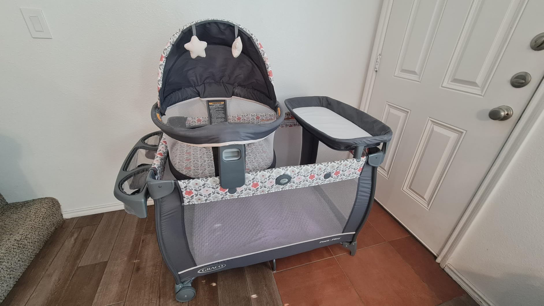 Graco Pack n Play Dome LX Playard with Baby Bassinet Lightweight Portable Crib Push-Button Fold Travel Crib Redmond Convertible customer photo 1